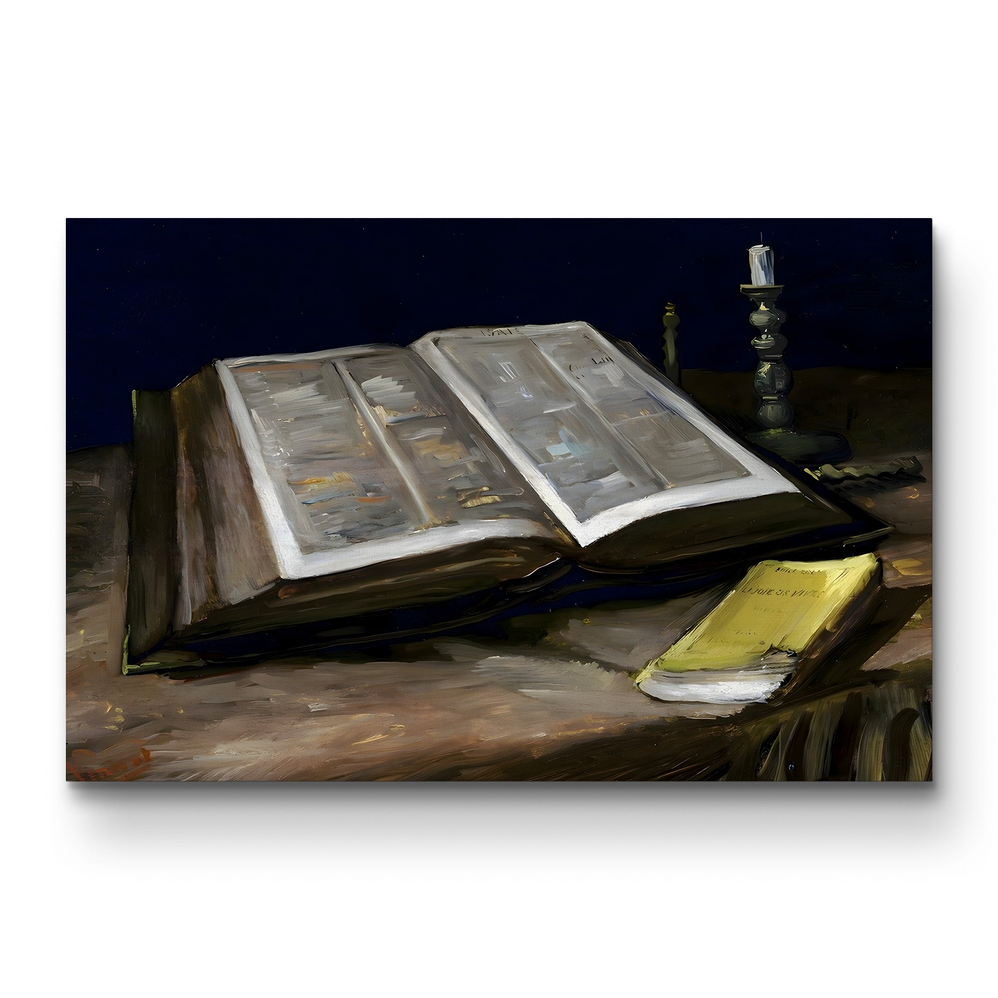 Still Life with Bible – Vincent van Gogh Wall Art | Dutch Realist Still Life Canvas Print