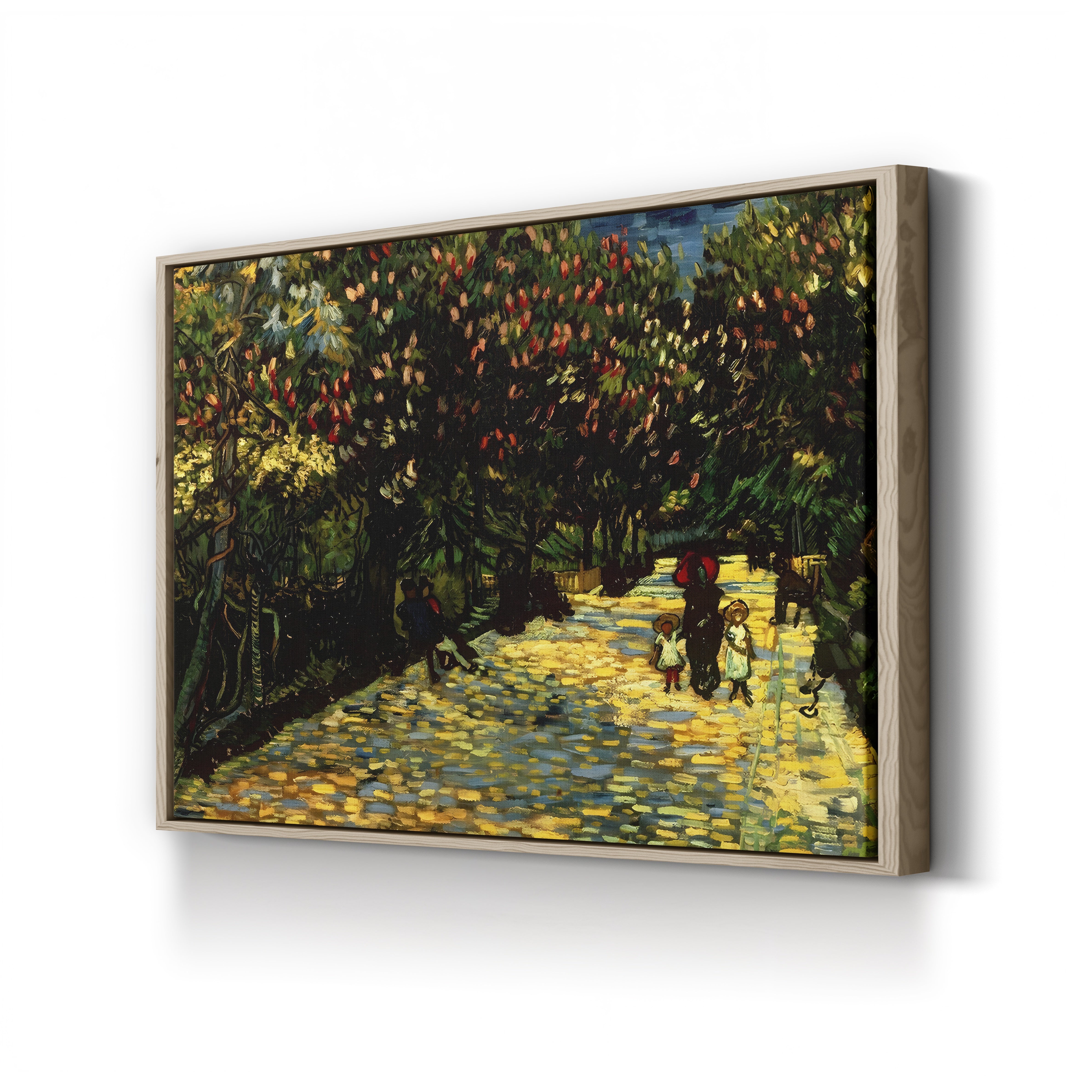 Street with Chestnuts Blossoming, 1889 – Vincent van Gogh Wall Art | Post-Impressionist Landscape Canvas Print