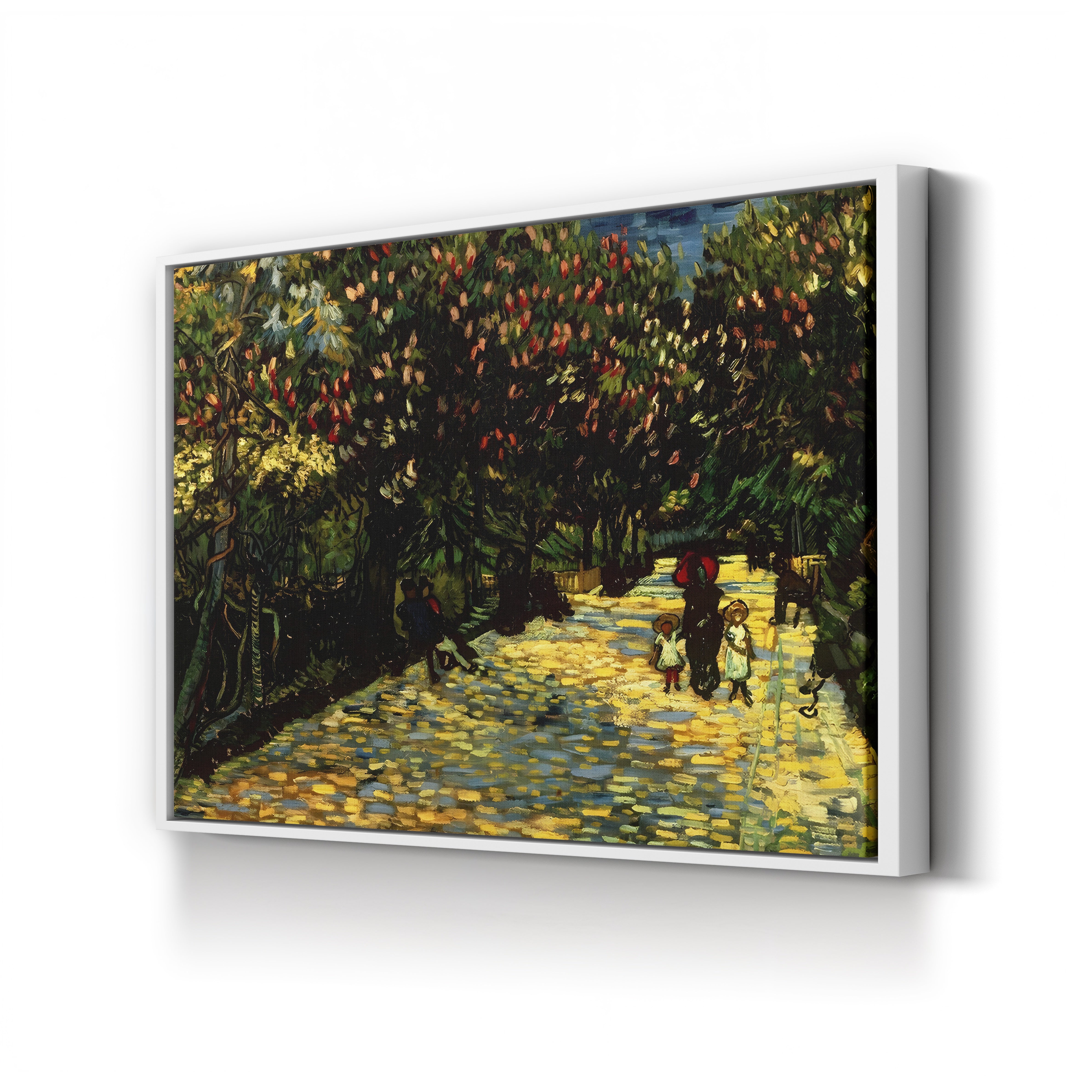 Street with Chestnuts Blossoming, 1889 – Vincent van Gogh Wall Art | Post-Impressionist Landscape Canvas Print
