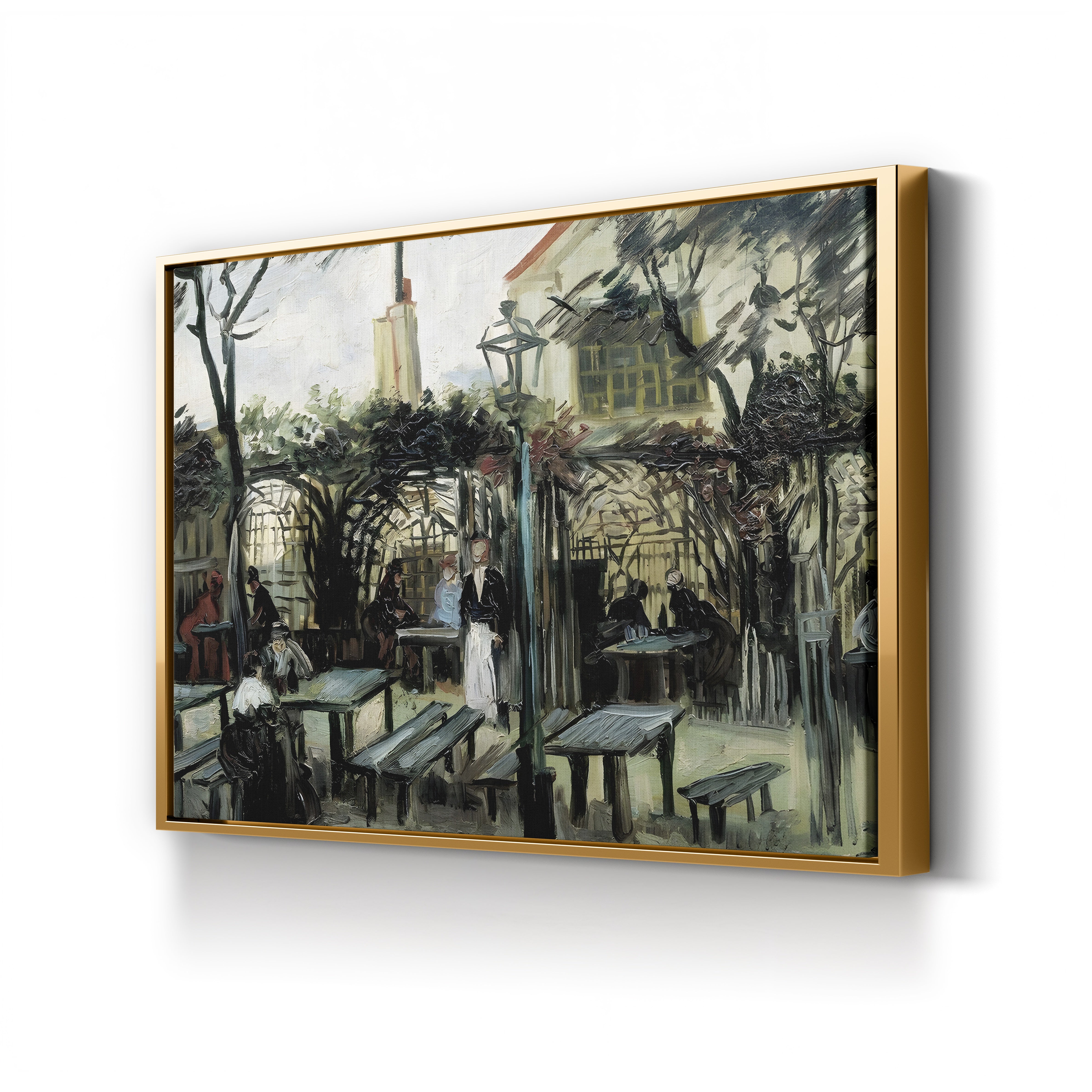 Terrace of the Café La Guinguette – Vincent van Gogh Wall Art | Post-Impressionist Paris Café Canvas Print