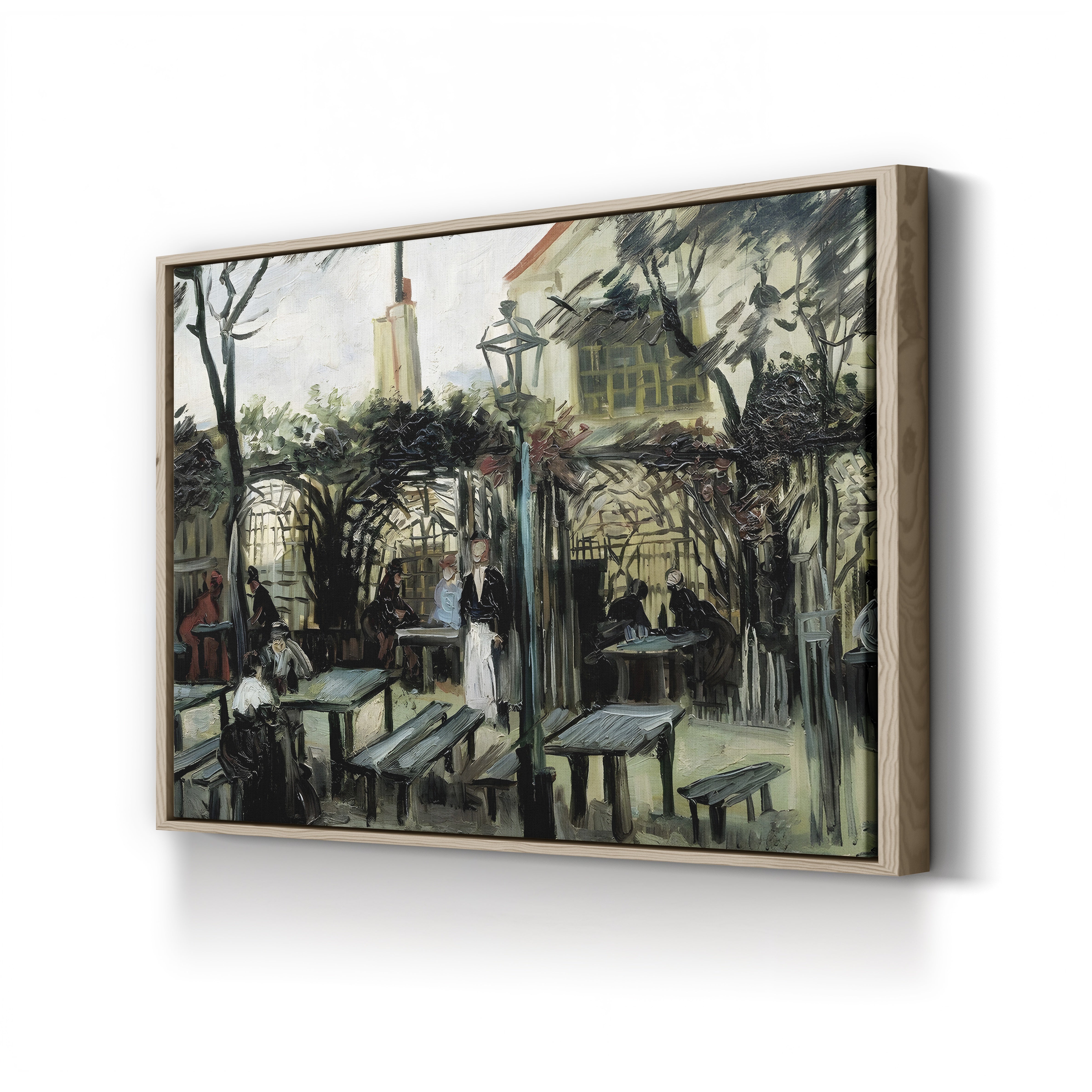 Terrace of the Café La Guinguette – Vincent van Gogh Wall Art | Post-Impressionist Paris Café Canvas Print