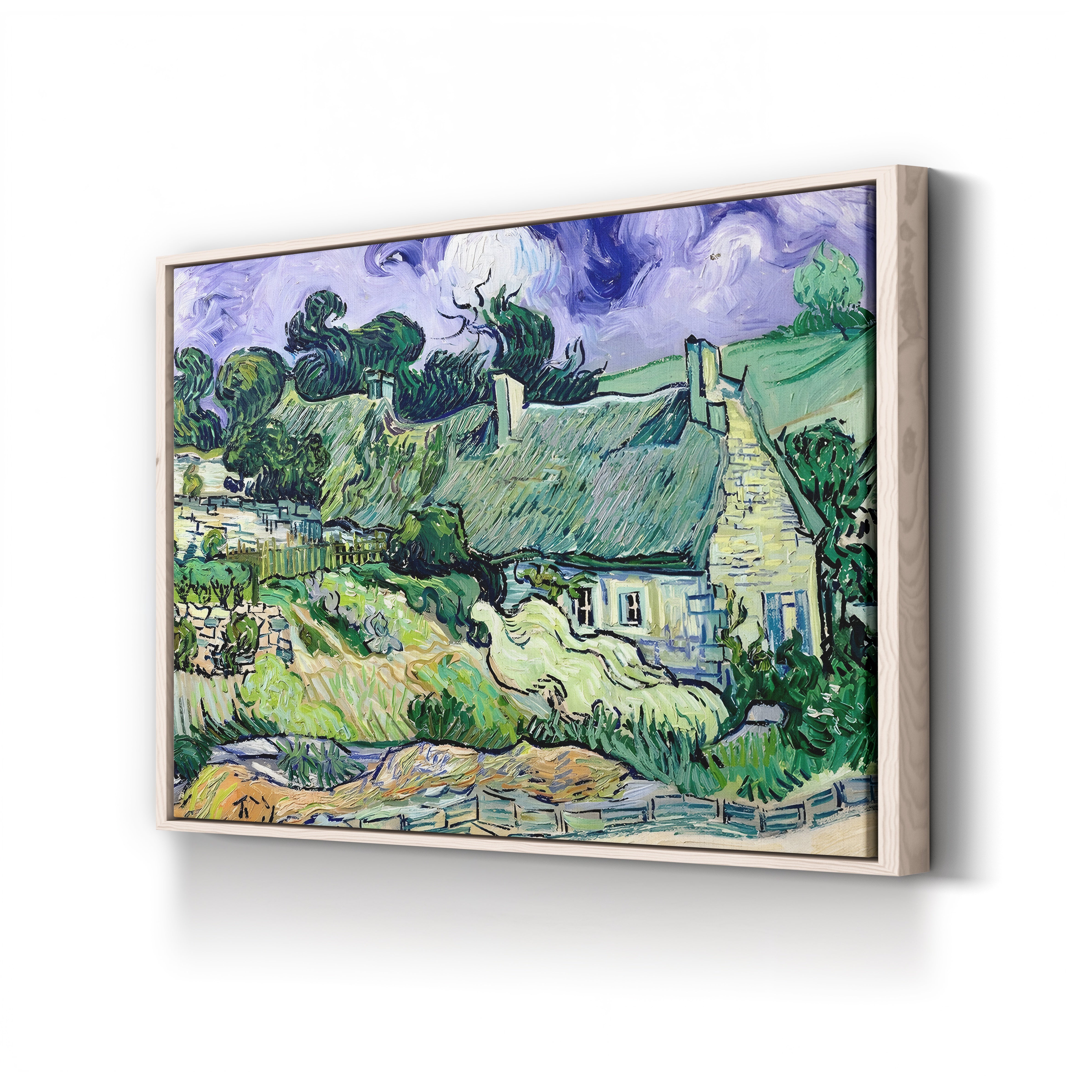 Thatched Cottages at Cordeville, Auvers-sur-Oise, 1890 – Vincent van Gogh Wall Art | Post-Impressionist Canvas Print