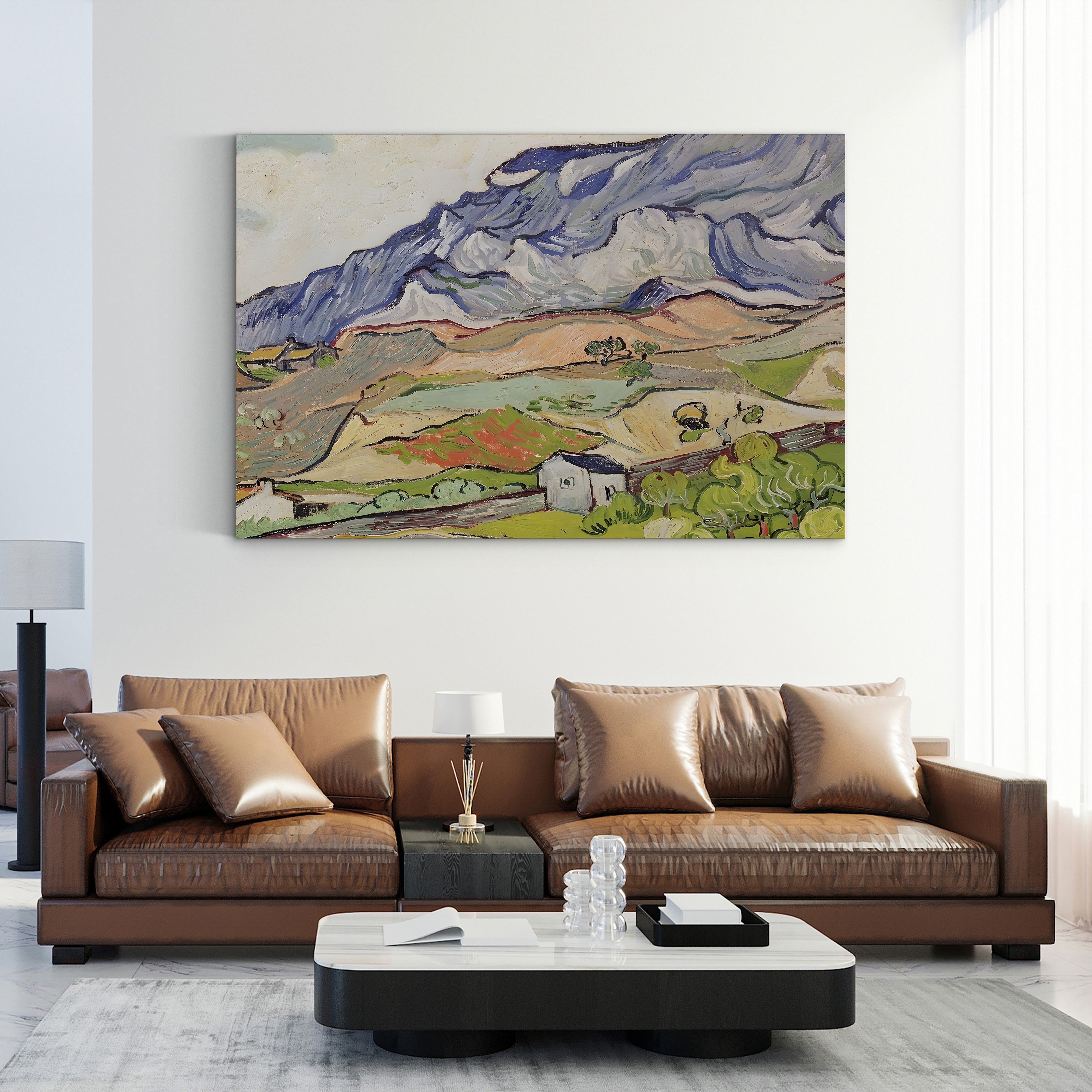 The Alpilles, 1890 – Vincent van Gogh Wall Art | Post-Impressionist Mountain Landscape Canvas Print