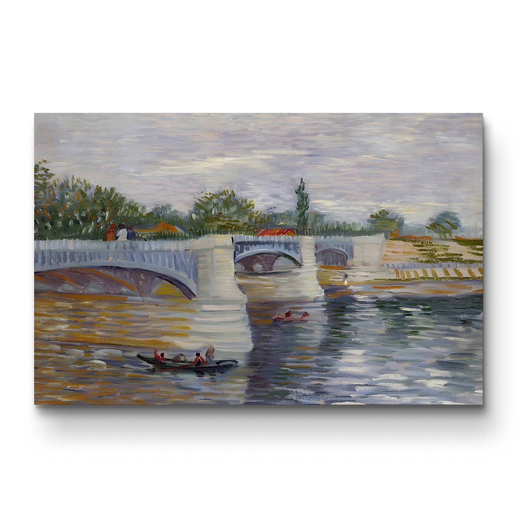 The Bridge at Courbevoie, 1887 – Vincent van Gogh Wall Art | Post-Impressionist River Landscape Canvas Print