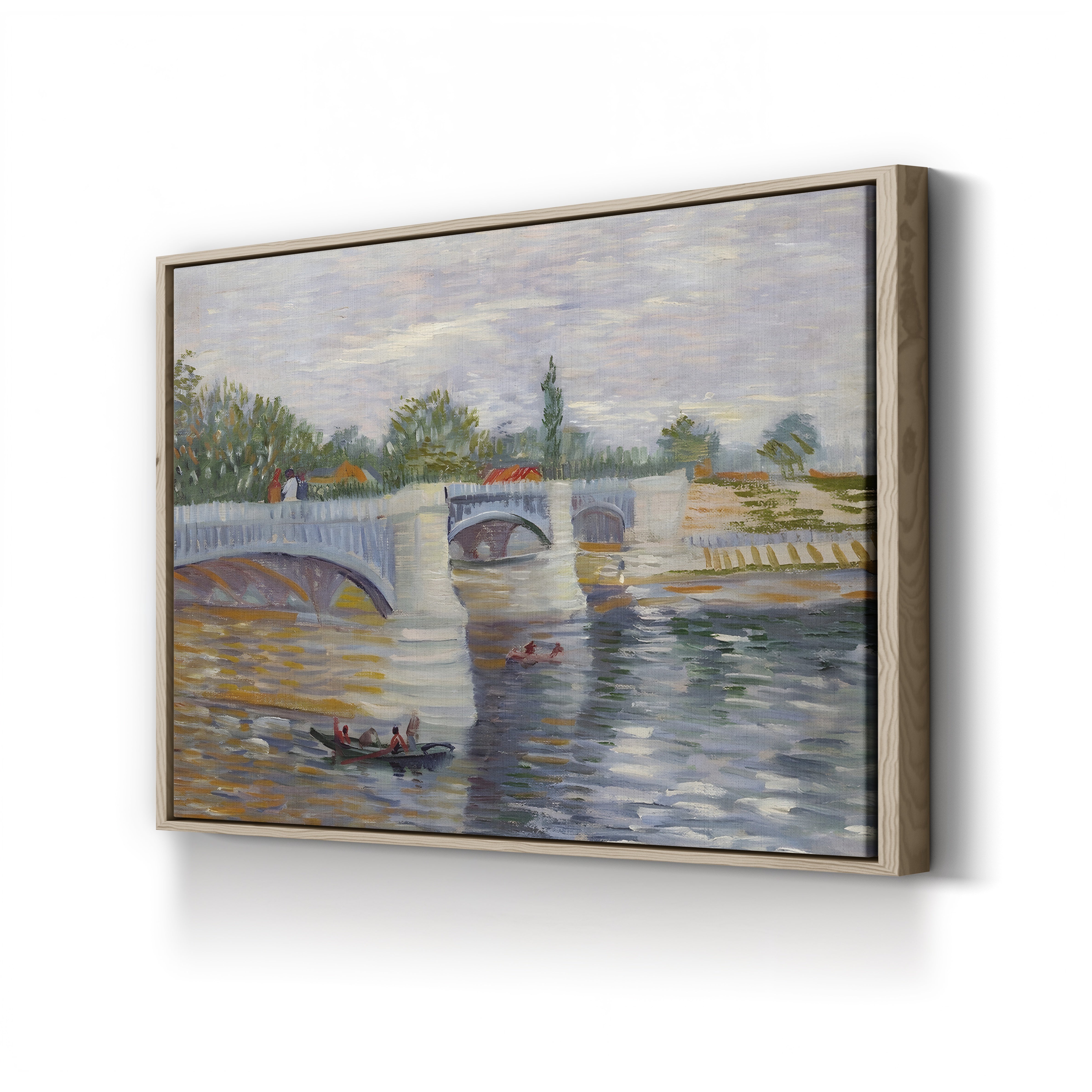 The Bridge at Courbevoie, 1887 – Vincent van Gogh Wall Art | Post-Impressionist River Landscape Canvas Print