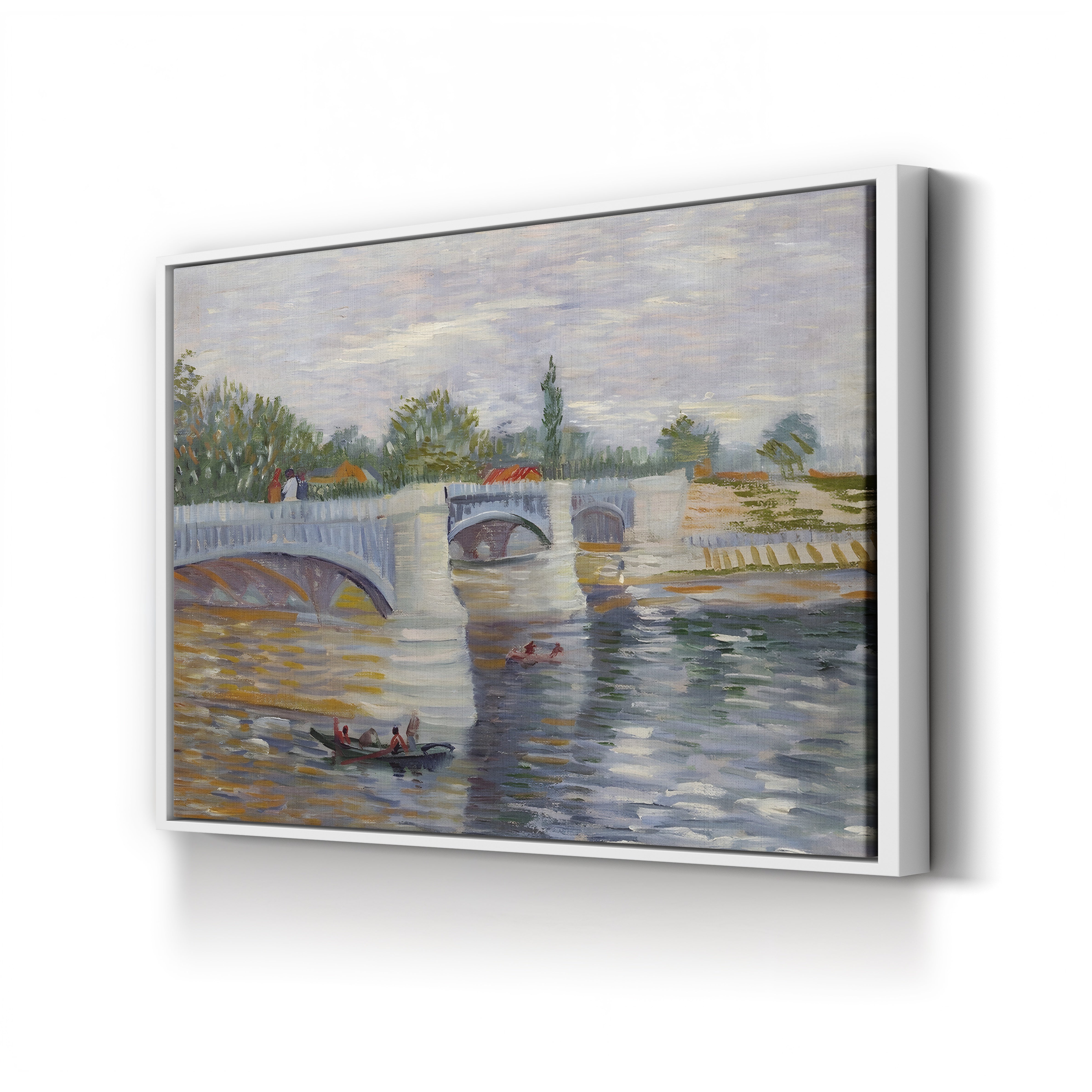 The Bridge at Courbevoie, 1887 – Vincent van Gogh Wall Art | Post-Impressionist River Landscape Canvas Print