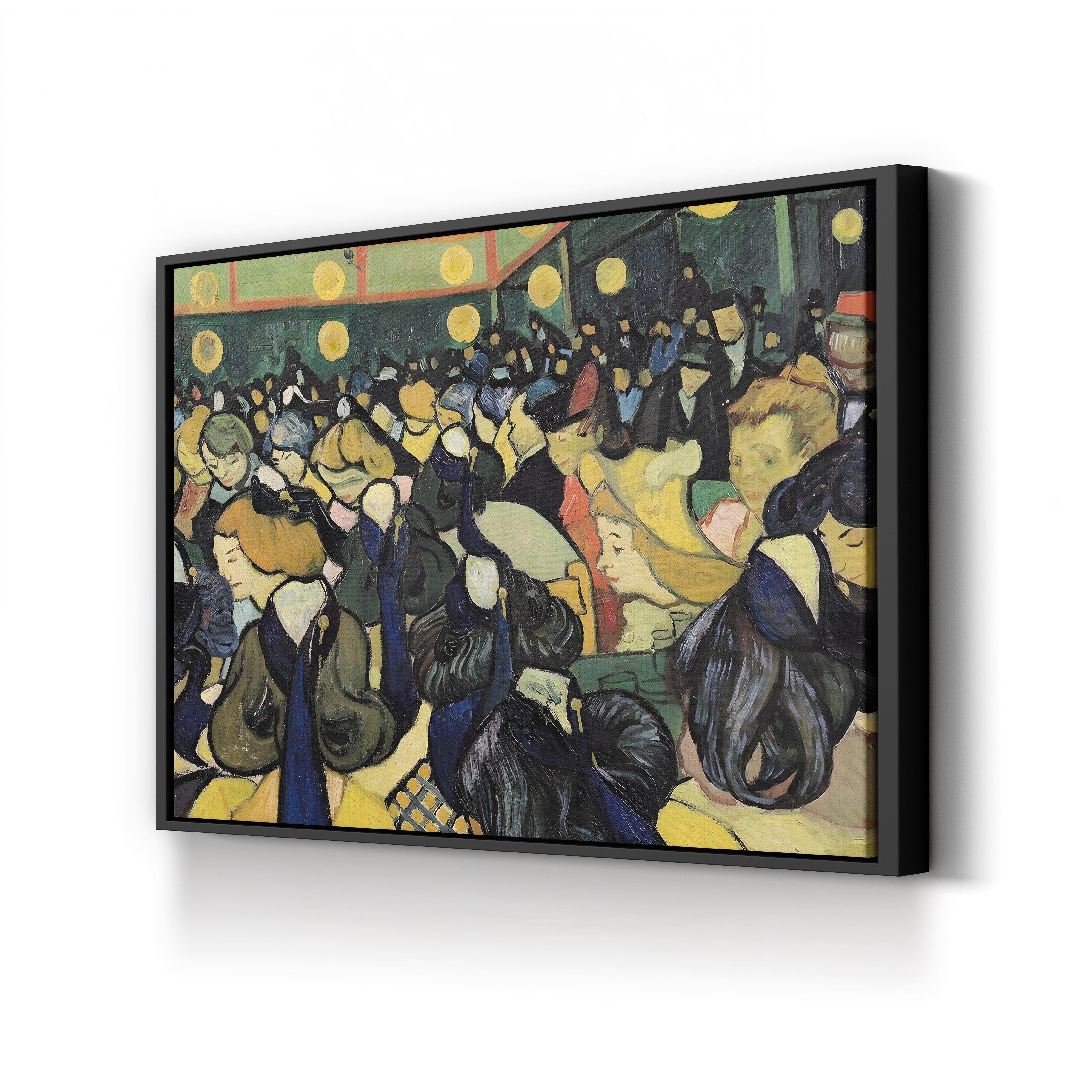 The Dance Hall at Arles, 1888 – Vincent van Gogh Wall Art | Post-Impressionist Interior Scene Canvas Print