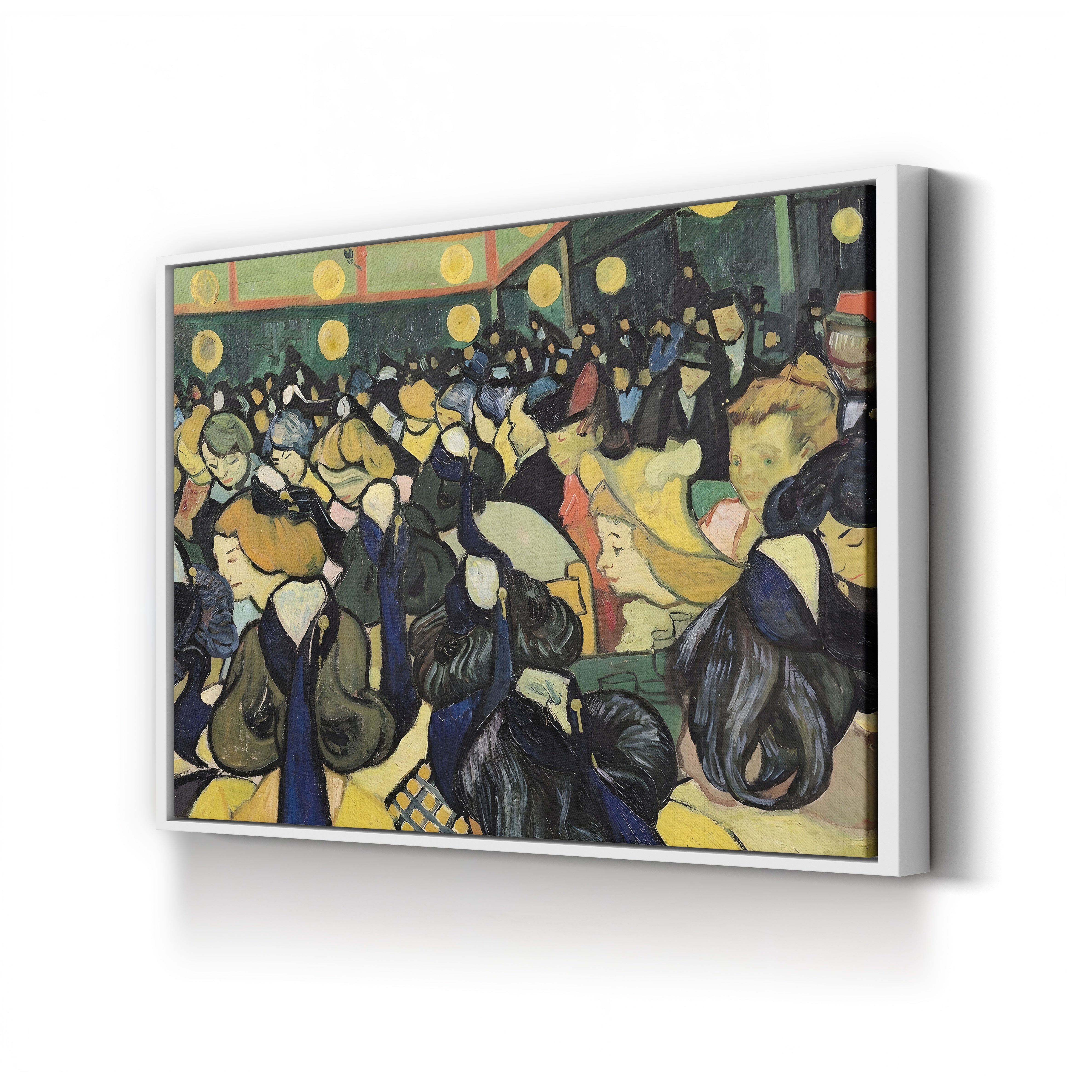 The Dance Hall at Arles, 1888 – Vincent van Gogh Wall Art | Post-Impressionist Interior Scene Canvas Print