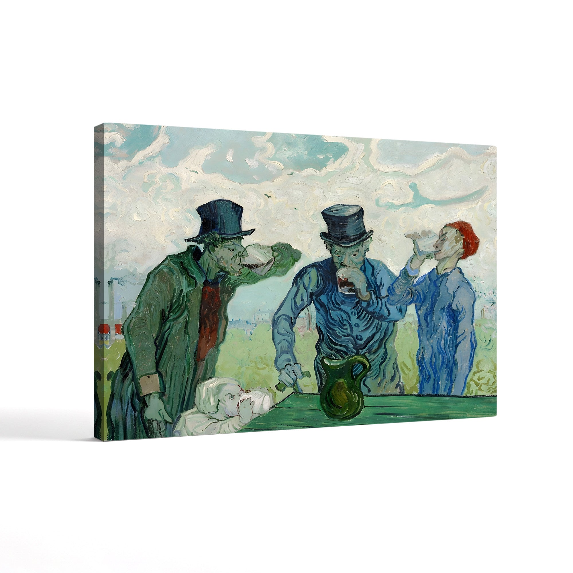 The Drinkers (After Daumier), 1890 – Vincent van Gogh Wall Art | Post-Impressionist Figure Canvas Print