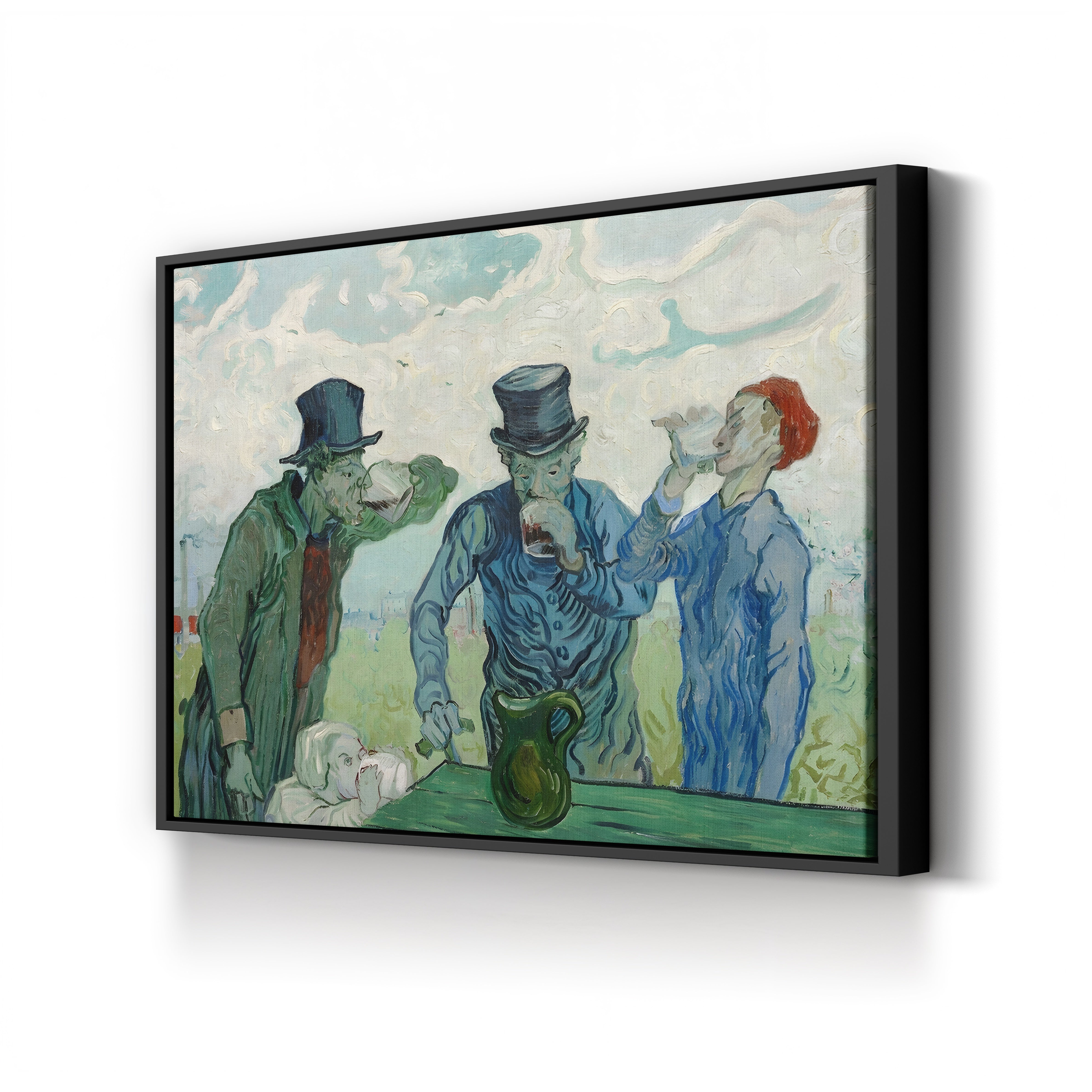 The Drinkers (After Daumier), 1890 – Vincent van Gogh Wall Art | Post-Impressionist Figure Canvas Print