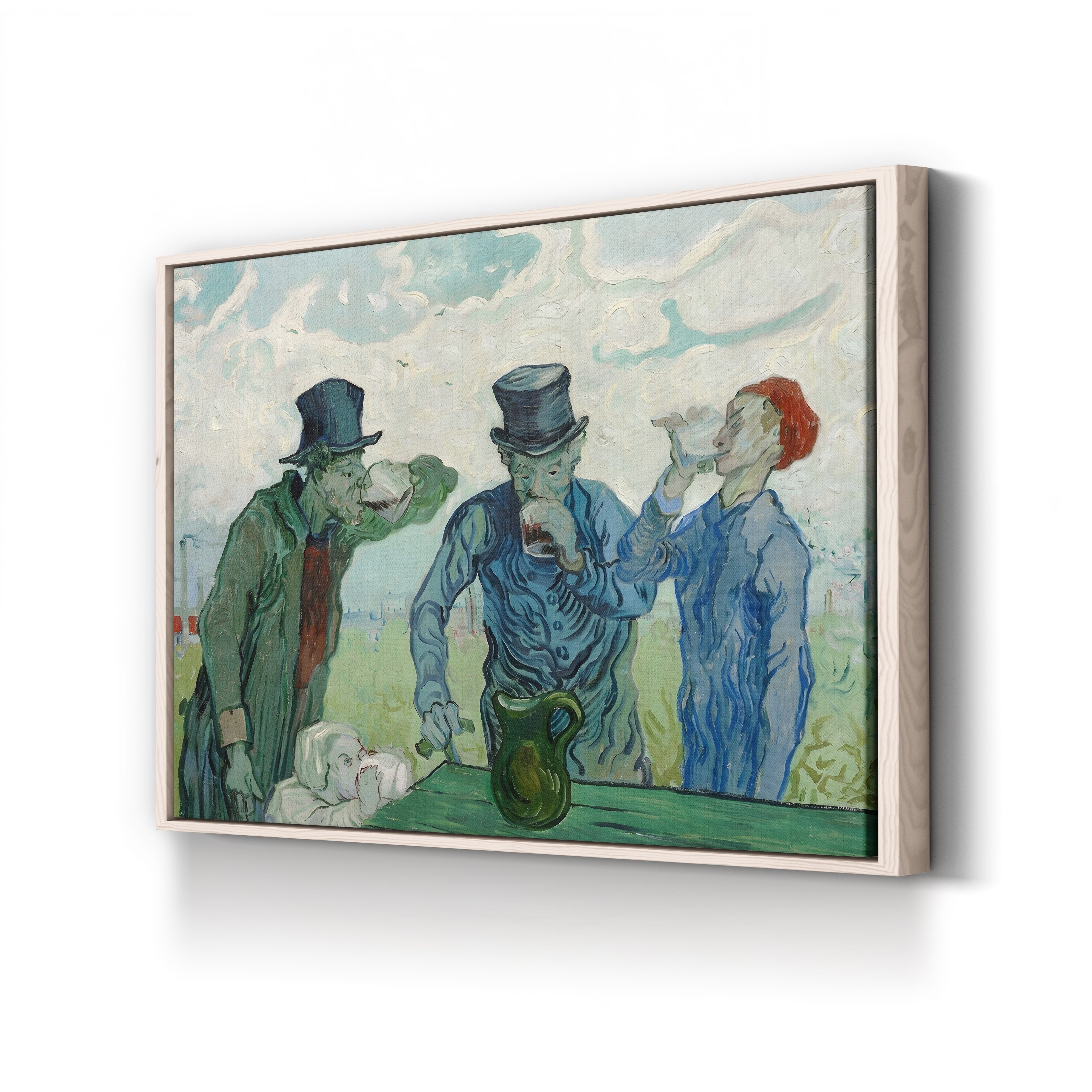 The Drinkers (After Daumier), 1890 – Vincent van Gogh Wall Art | Post-Impressionist Figure Canvas Print