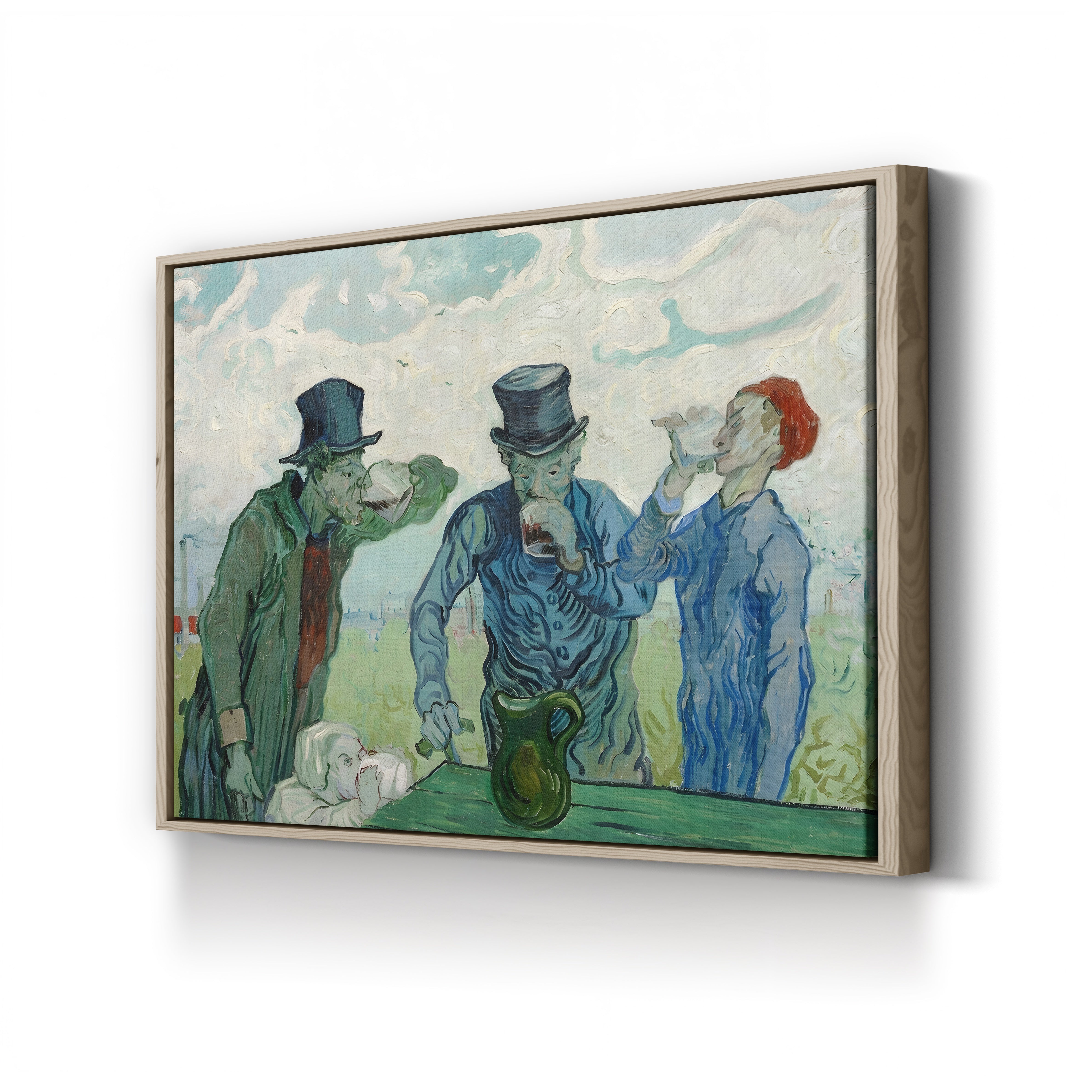The Drinkers (After Daumier), 1890 – Vincent van Gogh Wall Art | Post-Impressionist Figure Canvas Print