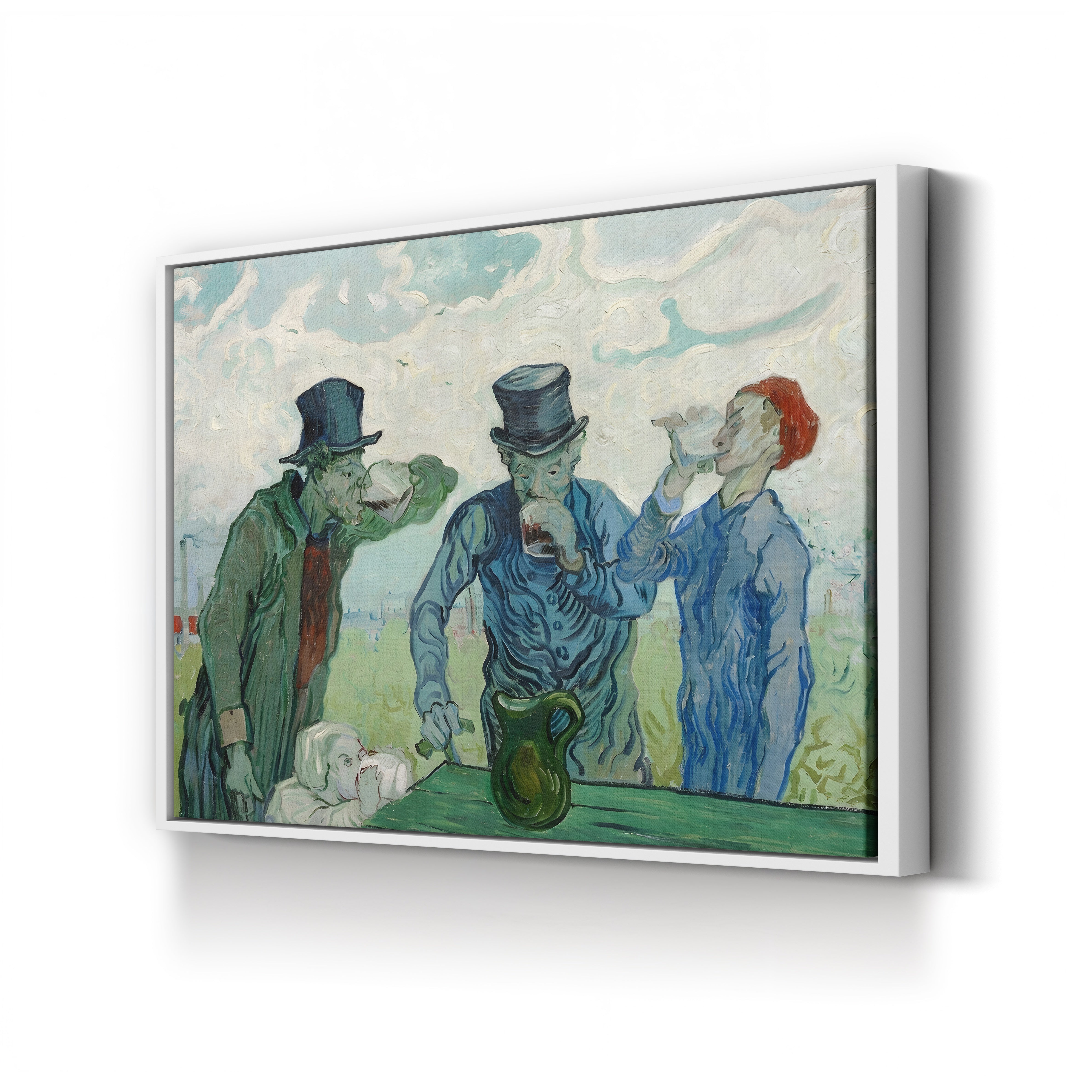 The Drinkers (After Daumier), 1890 – Vincent van Gogh Wall Art | Post-Impressionist Figure Canvas Print