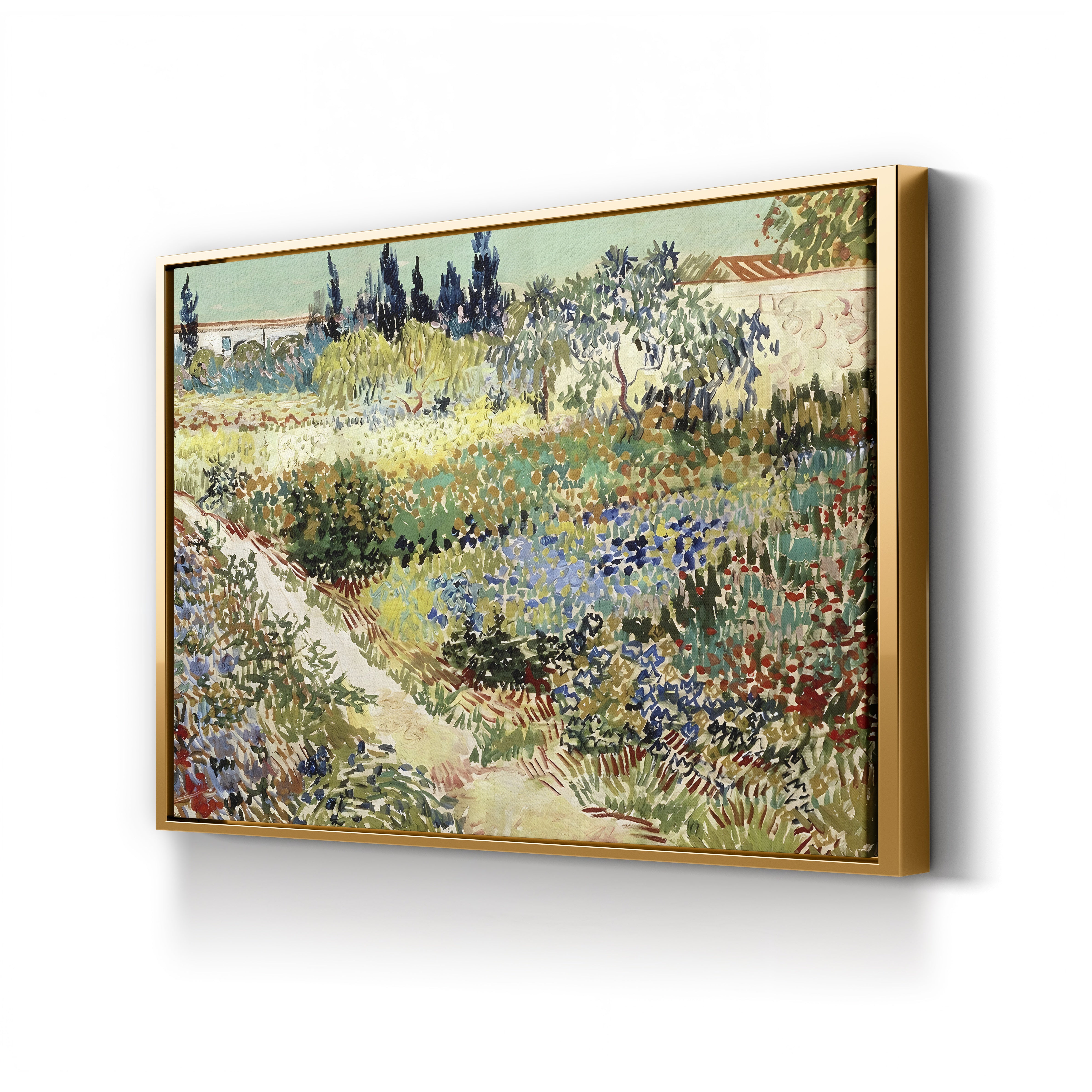 The Garden at Arles, 1888 – Vincent van Gogh Wall Art | Post-Impressionist Garden Canvas Print