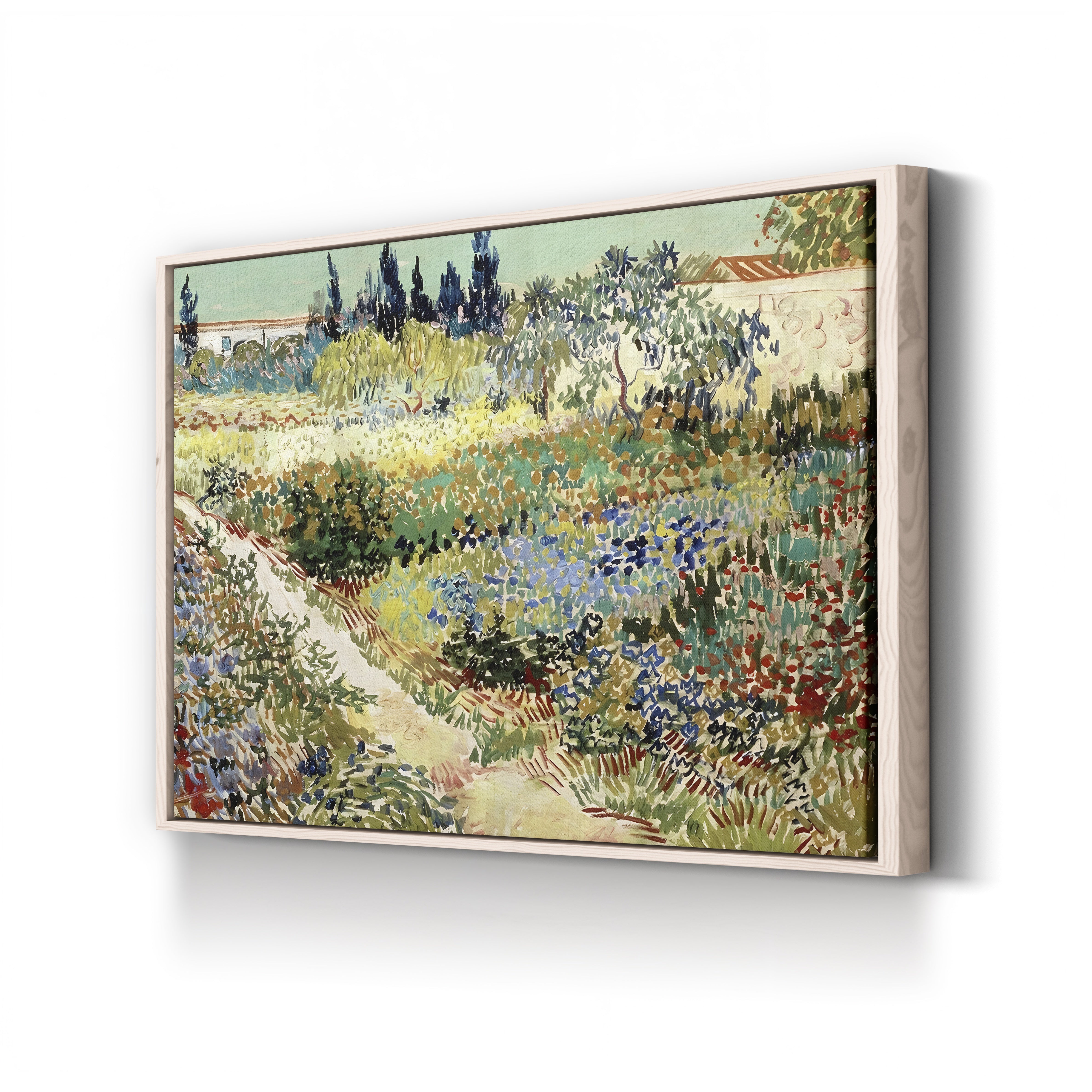 The Garden at Arles, 1888 – Vincent van Gogh Wall Art | Post-Impressionist Garden Canvas Print