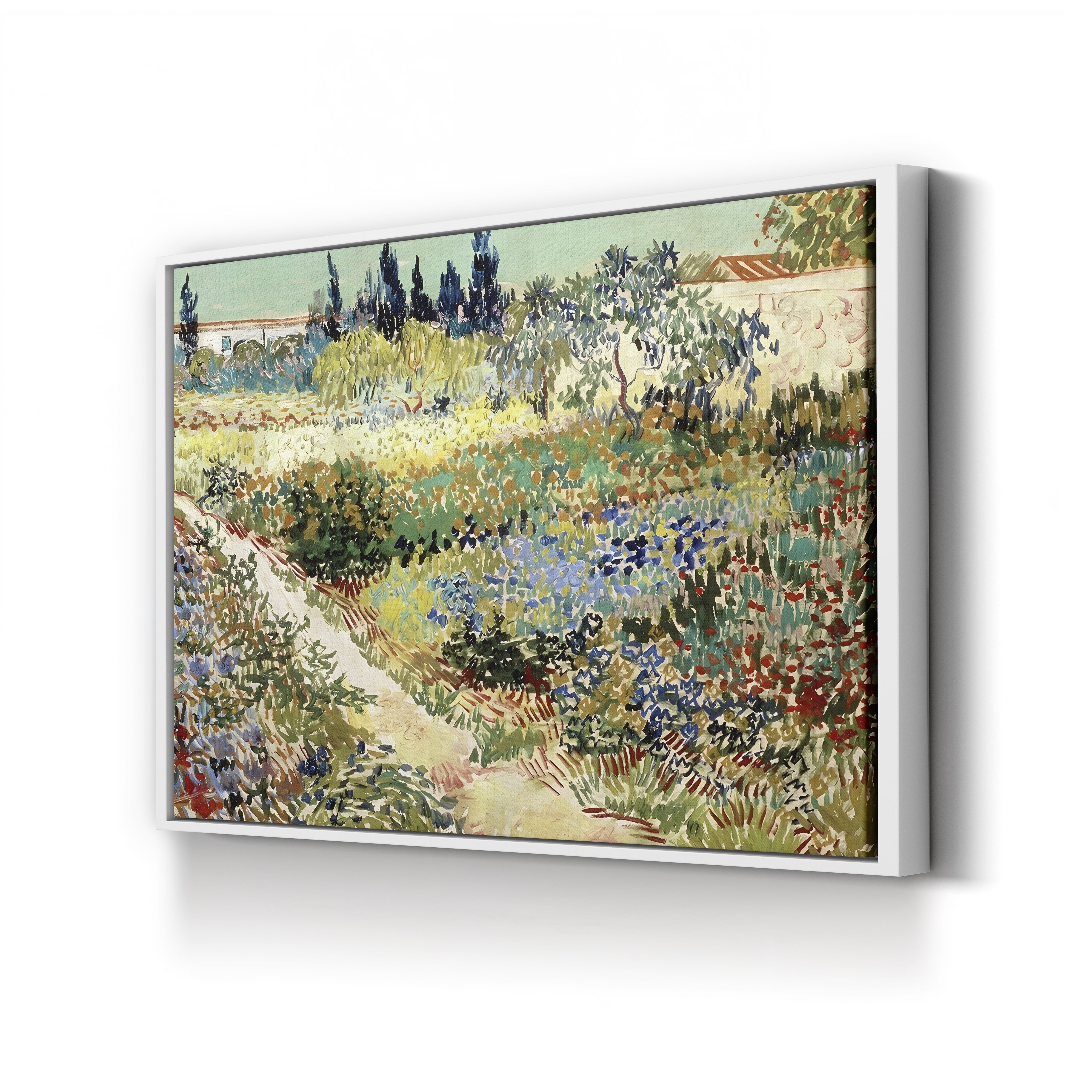 The Garden at Arles, 1888 – Vincent van Gogh Wall Art | Post-Impressionist Garden Canvas Print