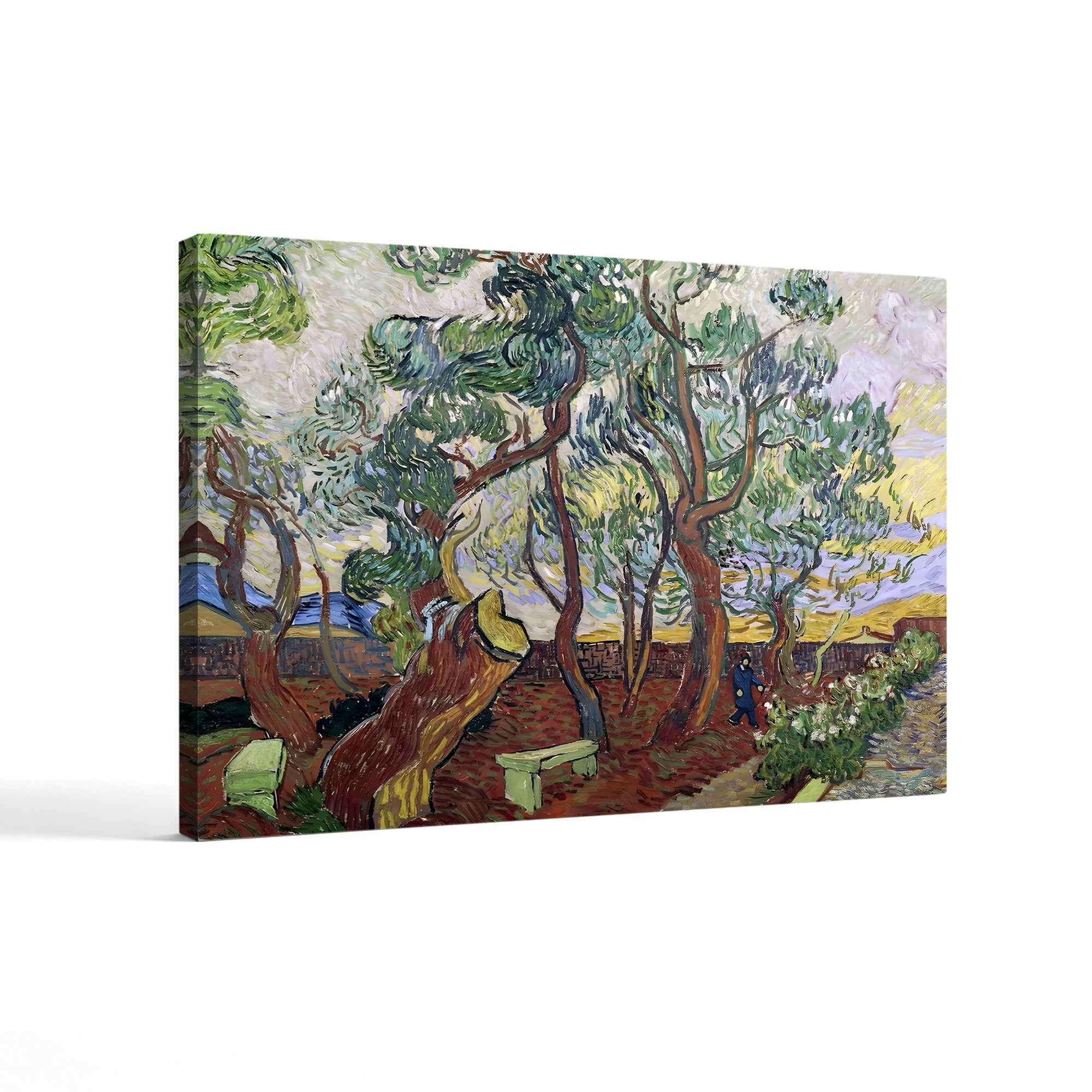 The Garden of St. Paul's Hospital at St-Rémy, 1889 – Vincent van Gogh Wall Art | Post-Impressionist Garden Canvas Print