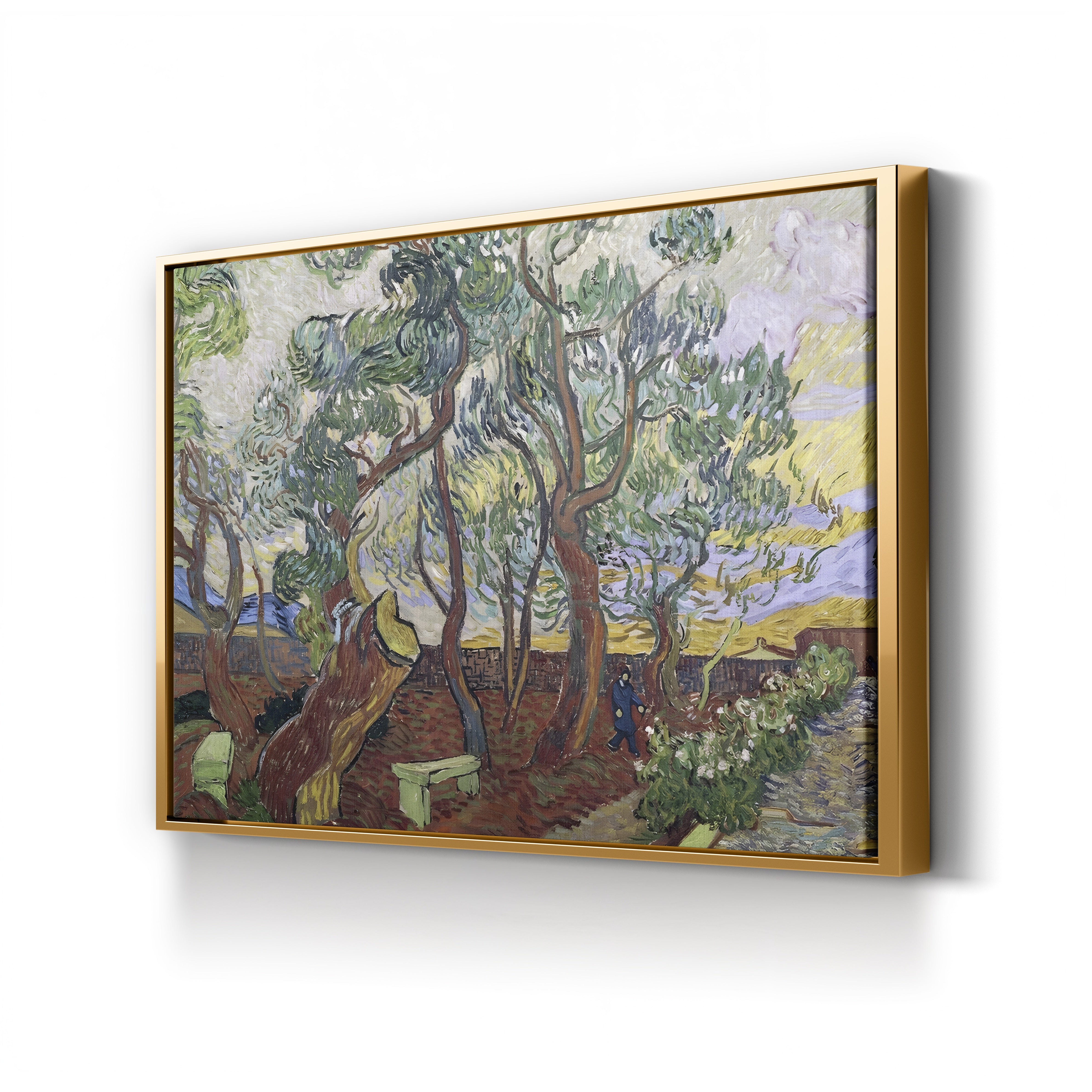 The Garden of St. Paul's Hospital at St-Rémy, 1889 – Vincent van Gogh Wall Art | Post-Impressionist Garden Canvas Print