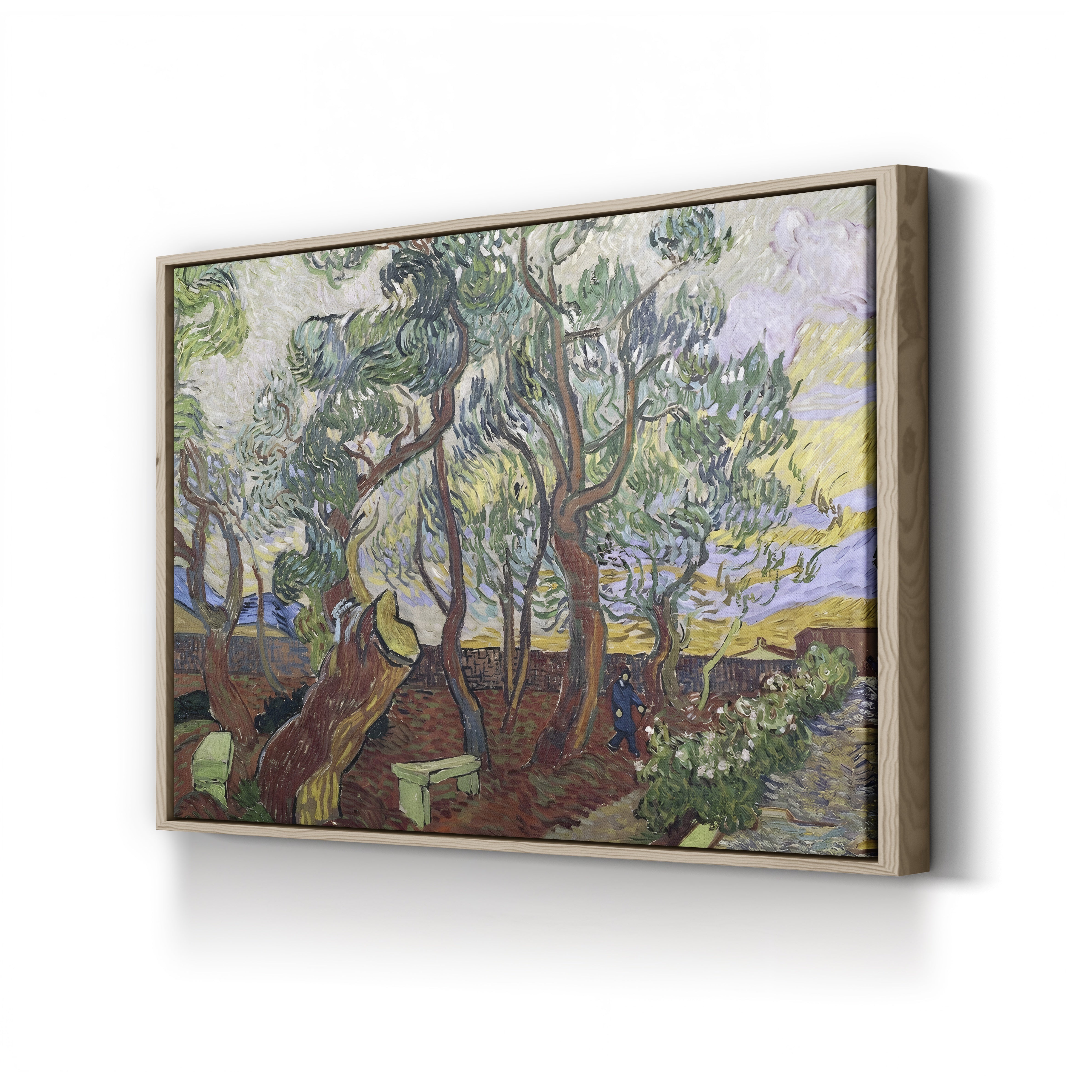 The Garden of St. Paul's Hospital at St-Rémy, 1889 – Vincent van Gogh Wall Art | Post-Impressionist Garden Canvas Print
