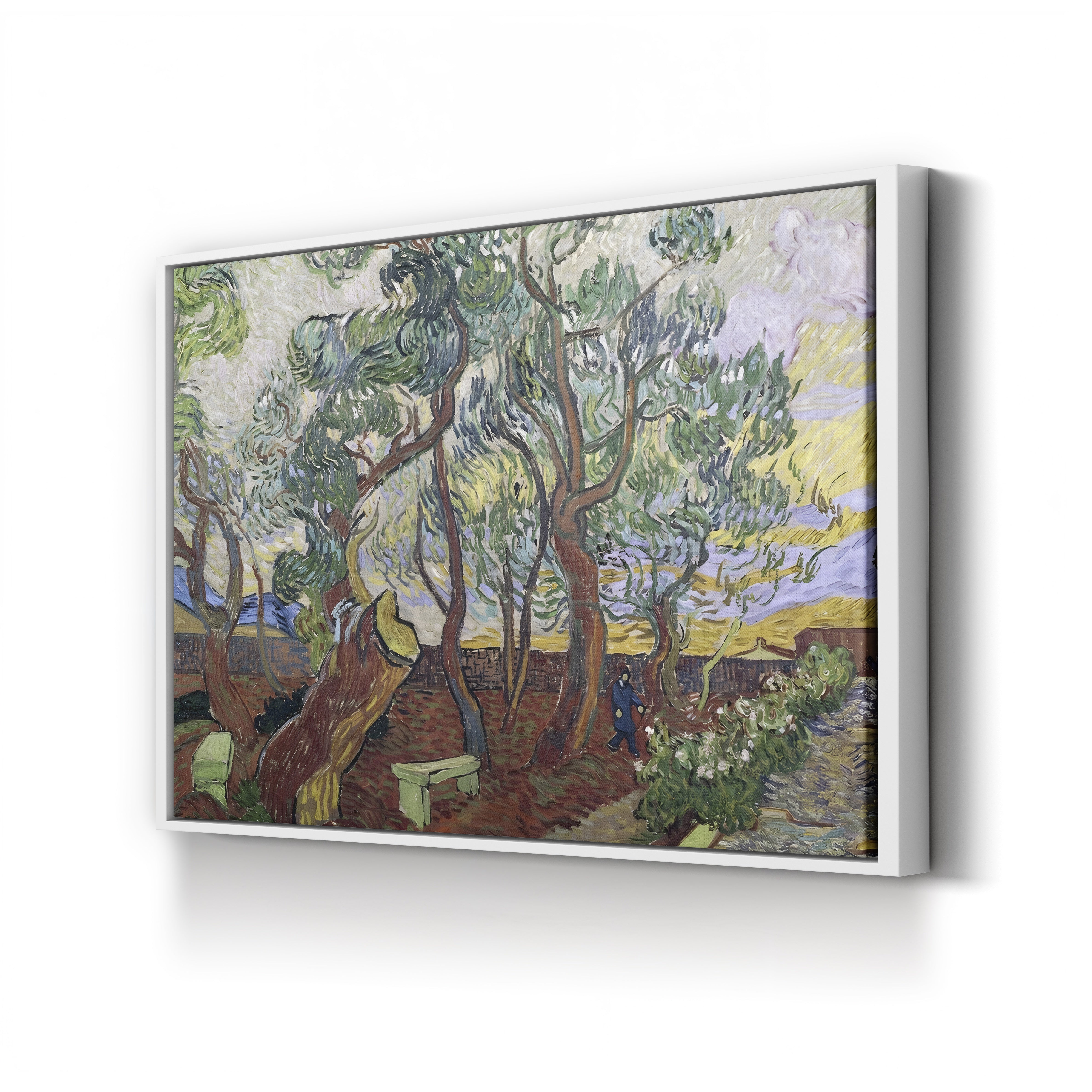 The Garden of St. Paul's Hospital at St-Rémy, 1889 – Vincent van Gogh Wall Art | Post-Impressionist Garden Canvas Print
