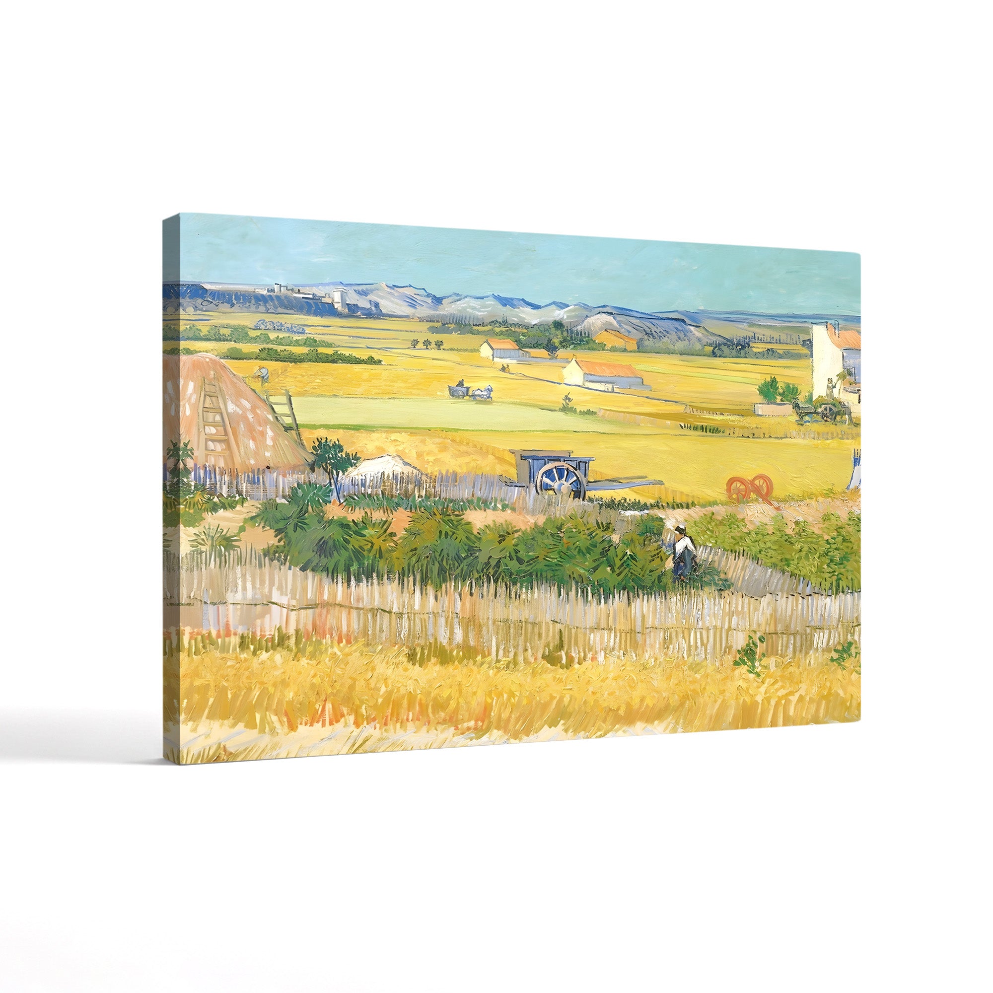The Harvest, 1888 – Vincent van Gogh Wall Art | Post-Impressionist Arles Landscape Canvas Print