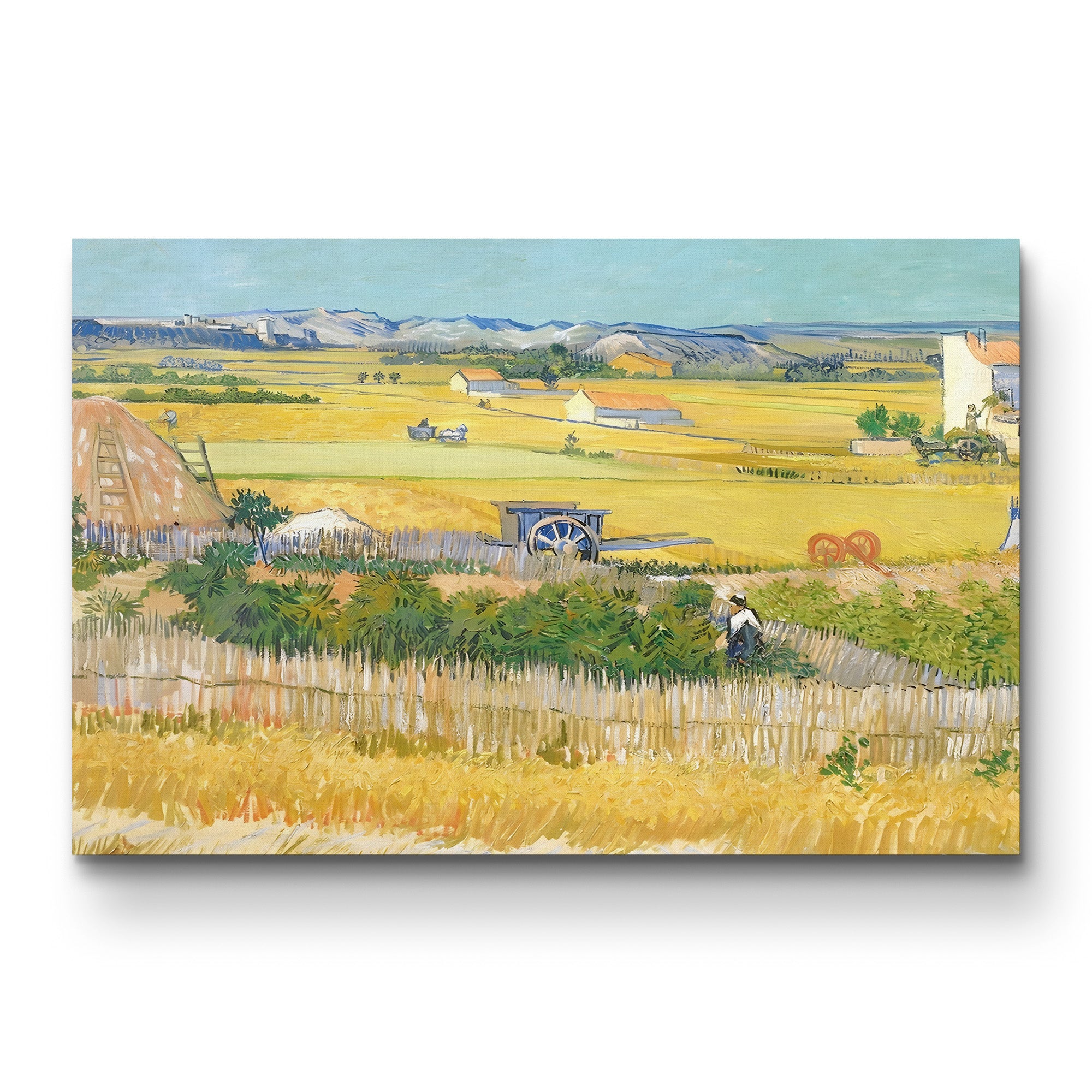 The Harvest, 1888 – Vincent van Gogh Wall Art | Post-Impressionist Arles Landscape Canvas Print