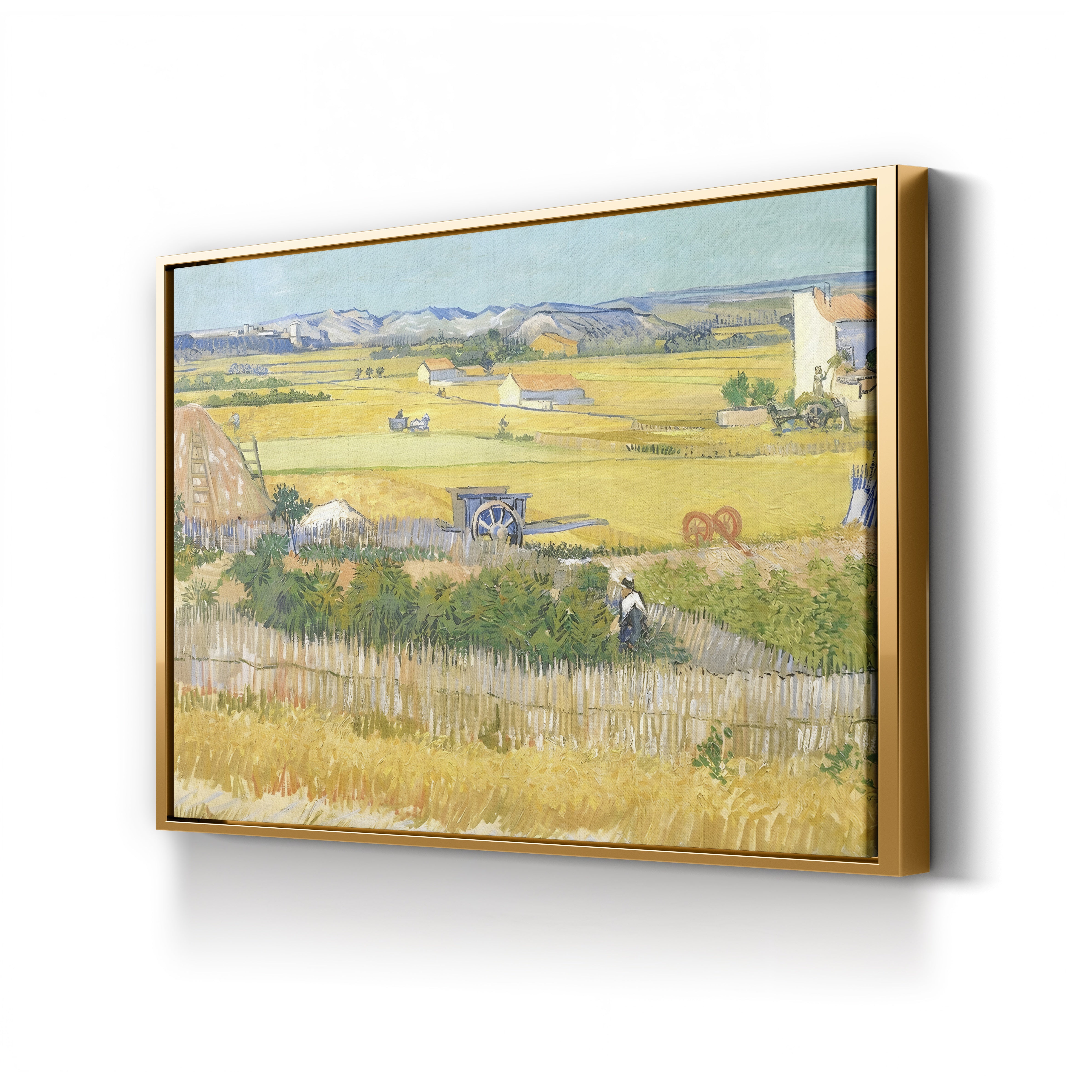 The Harvest, 1888 – Vincent van Gogh Wall Art | Post-Impressionist Arles Landscape Canvas Print