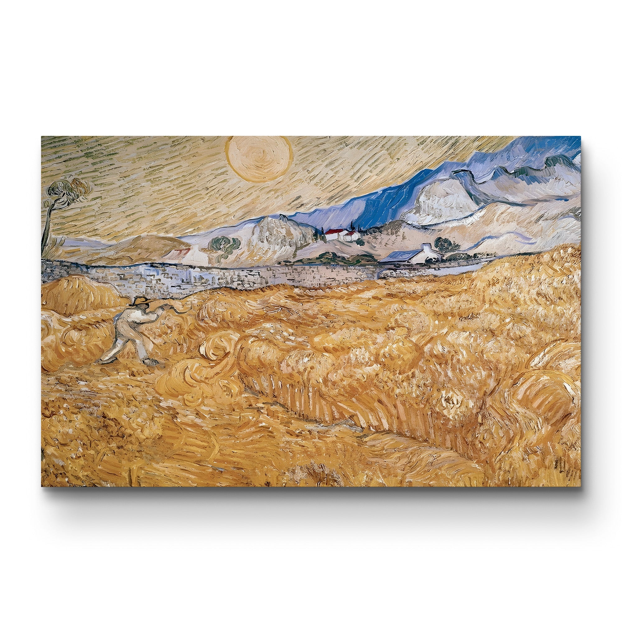The Harvester, 1889 – Vincent van Gogh Wall Art | Post-Impressionist Figure Landscape Canvas Print
