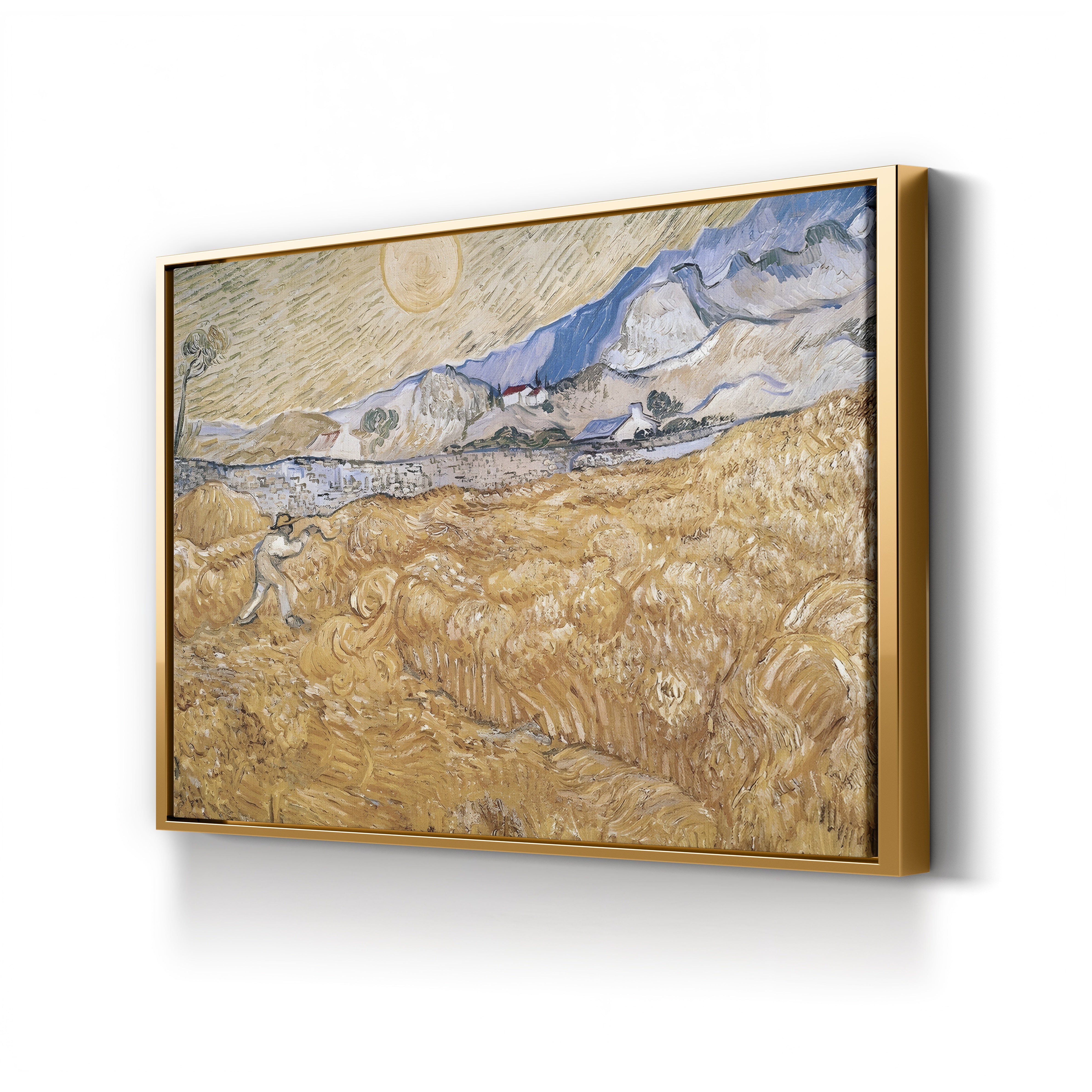 The Harvester, 1889 – Vincent van Gogh Wall Art | Post-Impressionist Figure Landscape Canvas Print