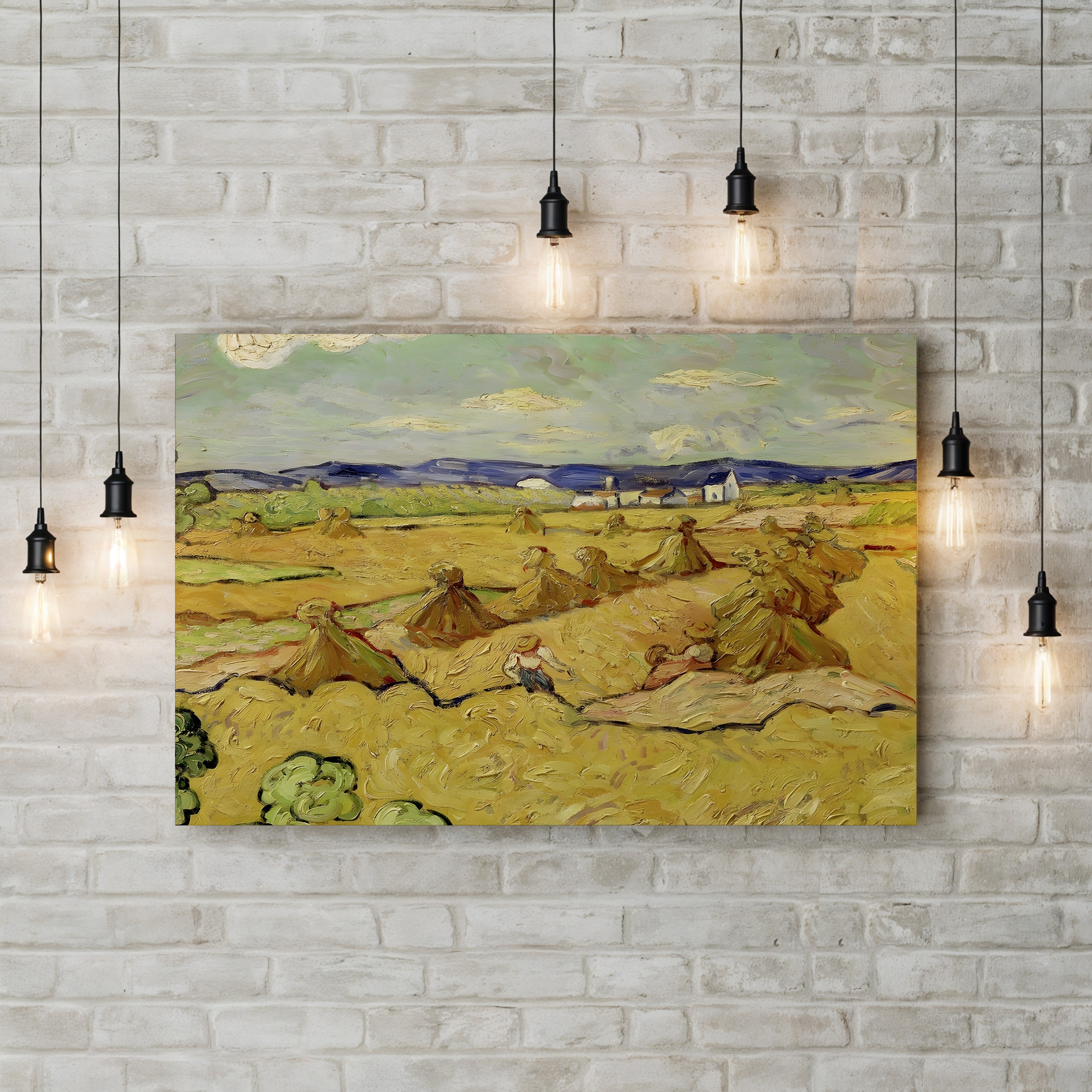 The Haystacks – Vincent van Gogh Wall Art | Post-Impressionist Harvest Landscape Canvas Print