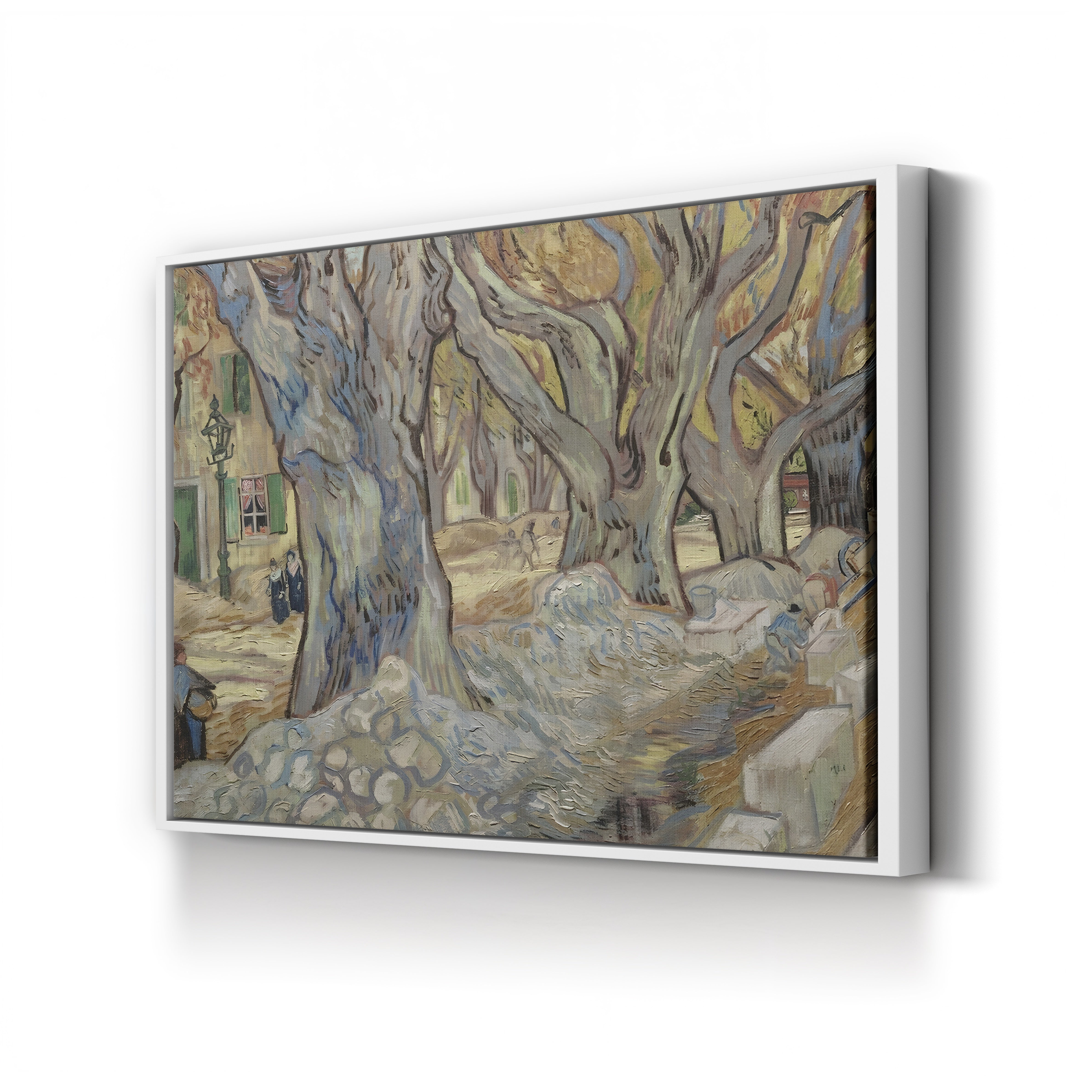 The Large Plane Trees (Road Menders at Saint-Rémy), 1889 – Vincent van Gogh Wall Art | Post-Impressionist Canvas Print