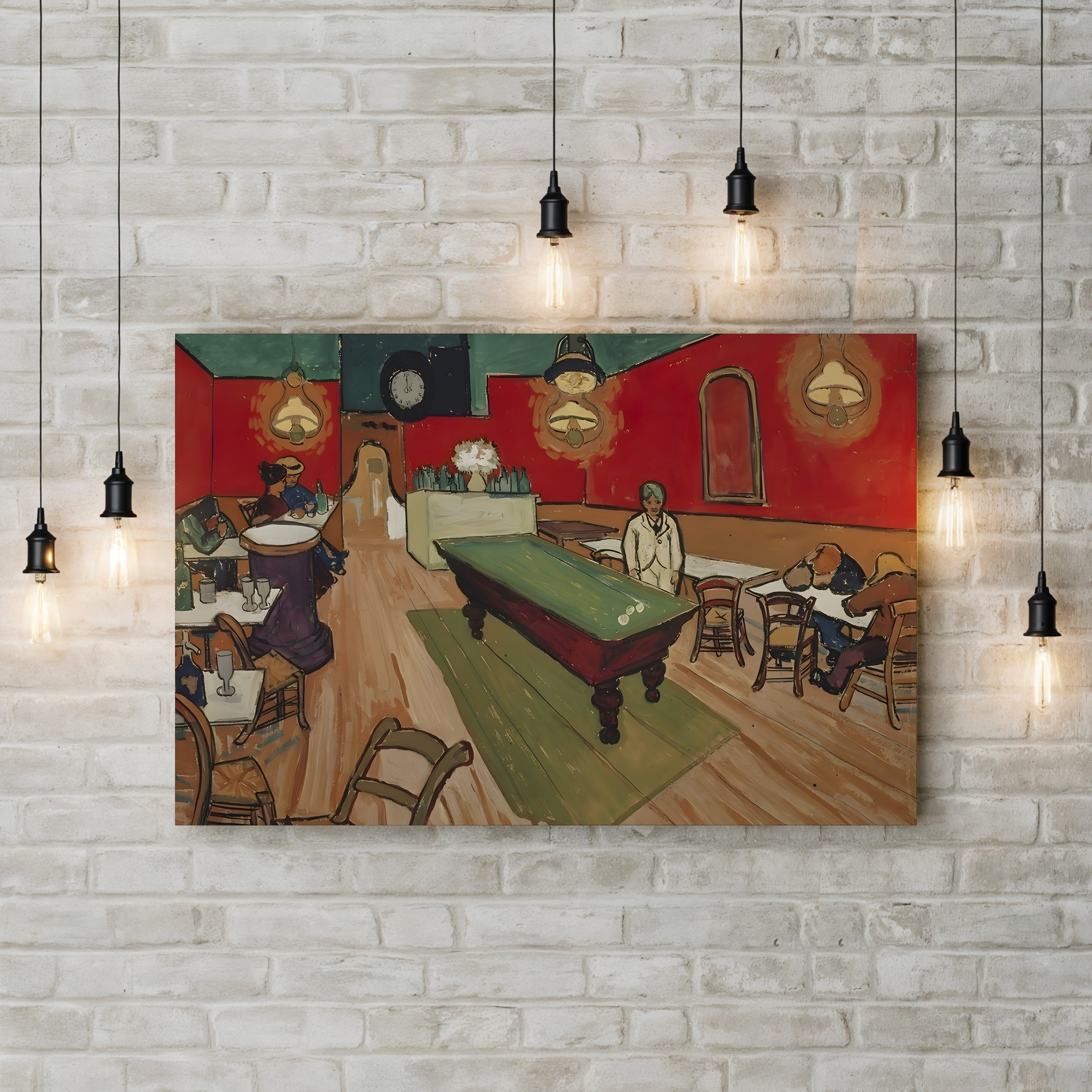 The Night Café in Arles, 1888 – Vincent van Gogh Wall Art | Post-Impressionist Interior Canvas Print