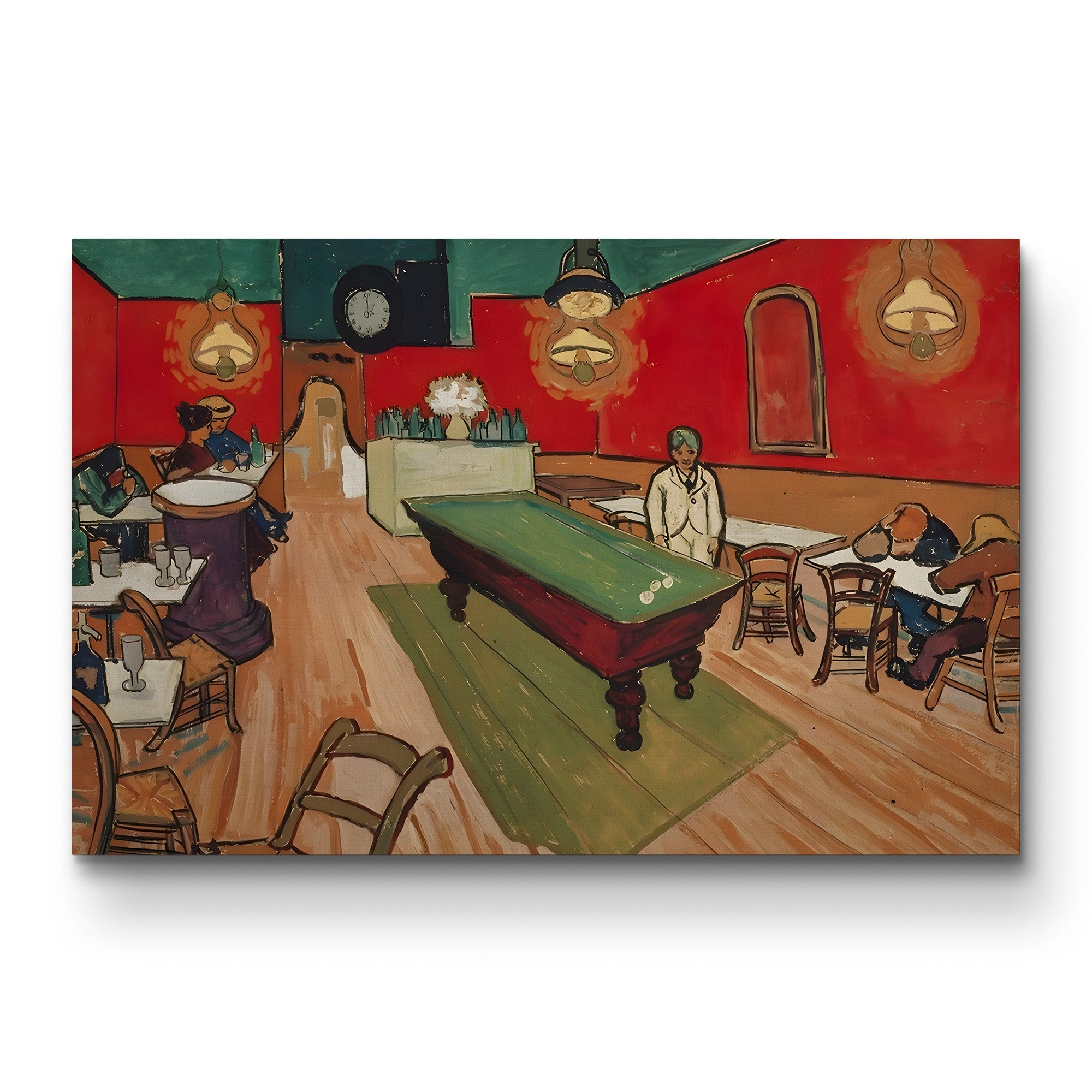 The Night Café in Arles, 1888 – Vincent van Gogh Wall Art | Post-Impressionist Interior Canvas Print