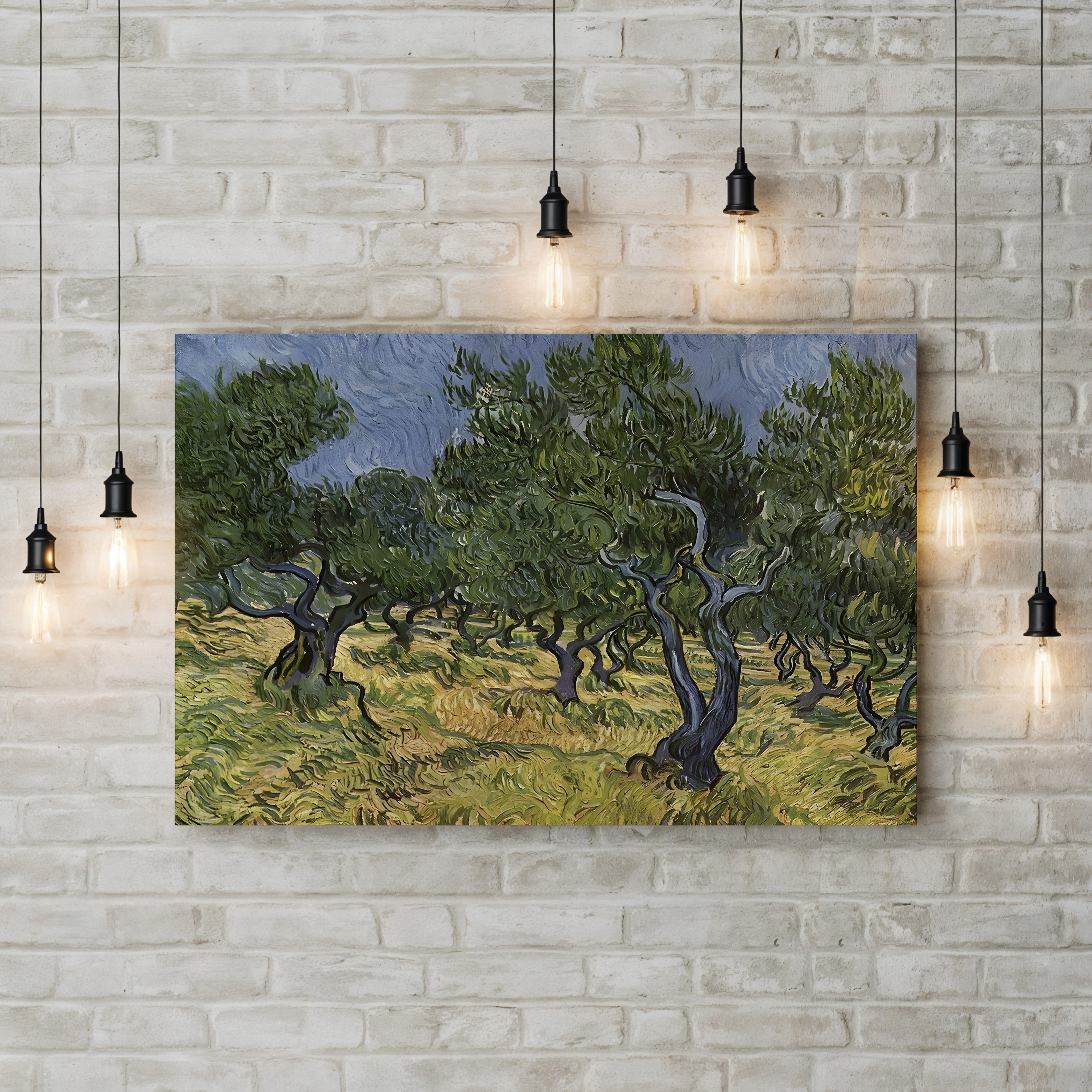 The Olive Grove – Vincent van Gogh Wall Art | Post-Impressionist Provençal Landscape Canvas Print
