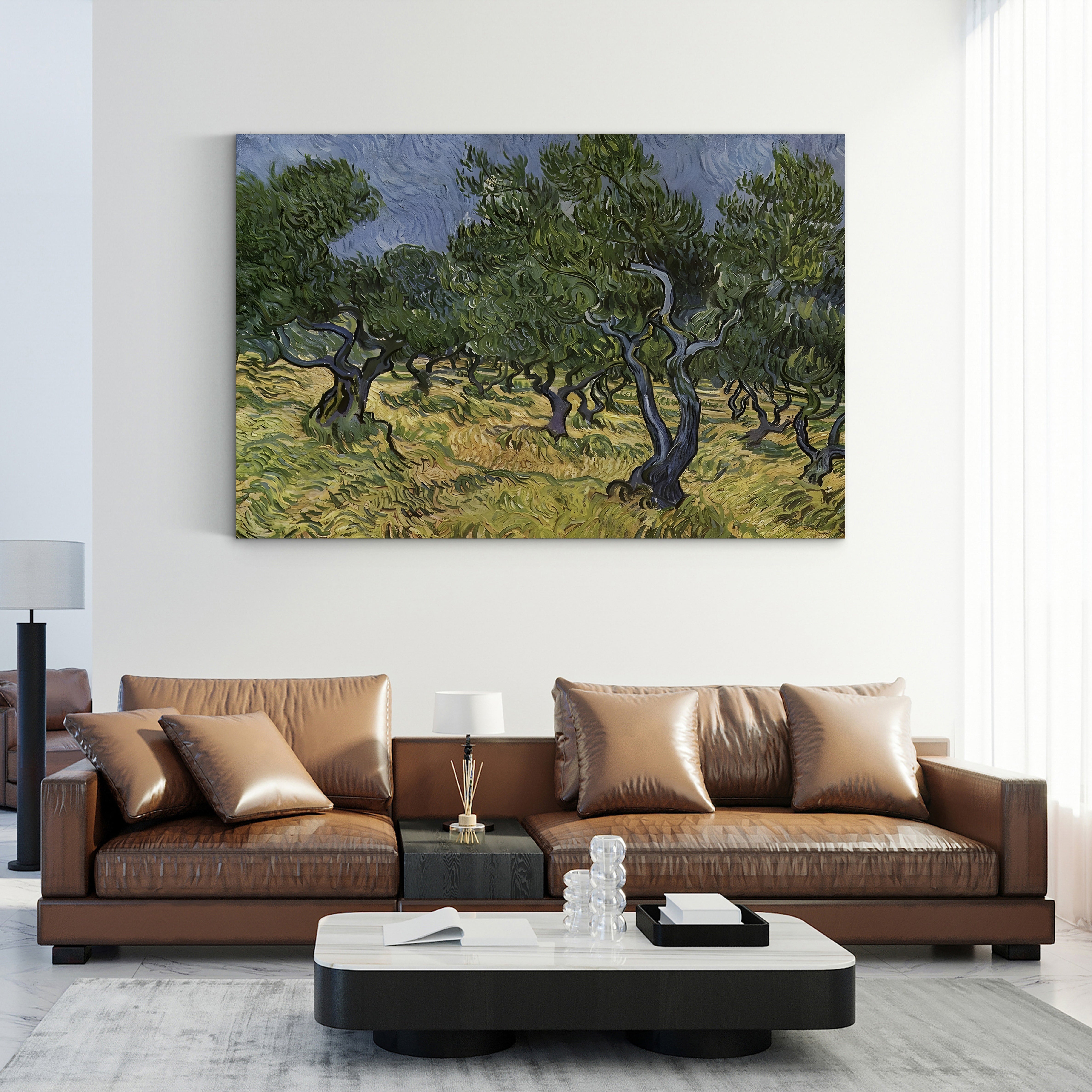 The Olive Grove – Vincent van Gogh Wall Art | Post-Impressionist Provençal Landscape Canvas Print