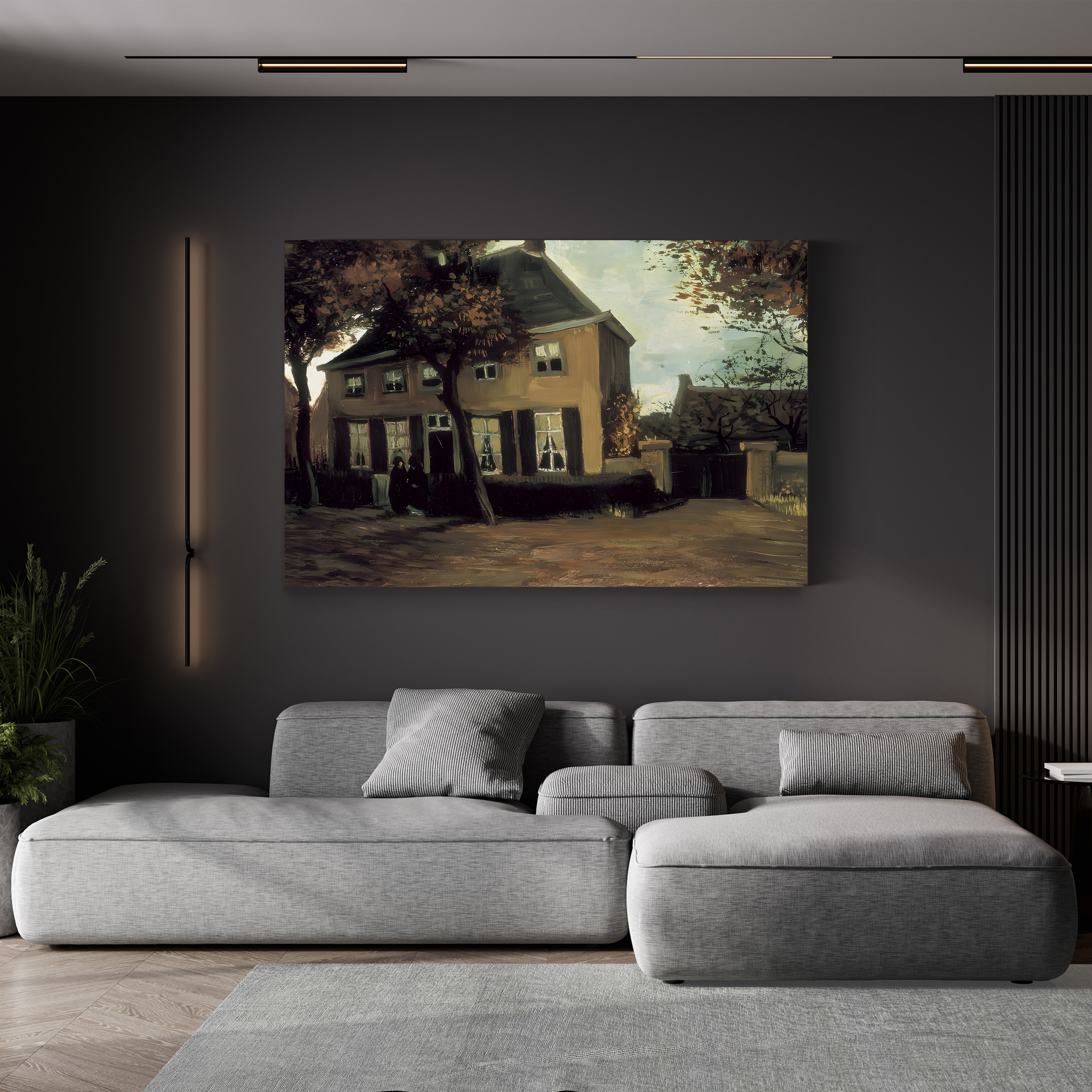 The Parish House of Nuenen, 1885 – Vincent van Gogh Wall Art | Dutch Realist Architecture Canvas Print