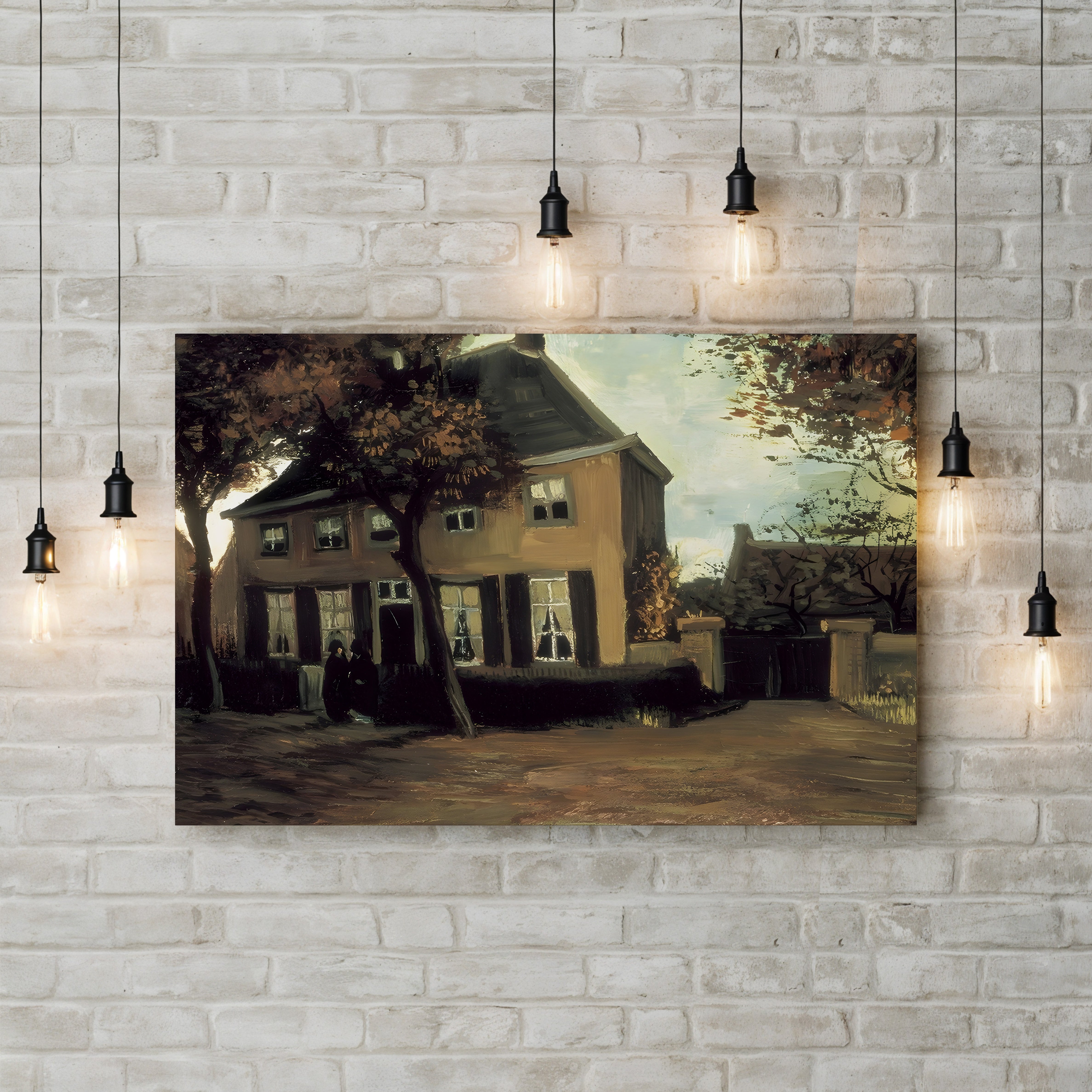 The Parish House of Nuenen, 1885 – Vincent van Gogh Wall Art | Dutch Realist Architecture Canvas Print