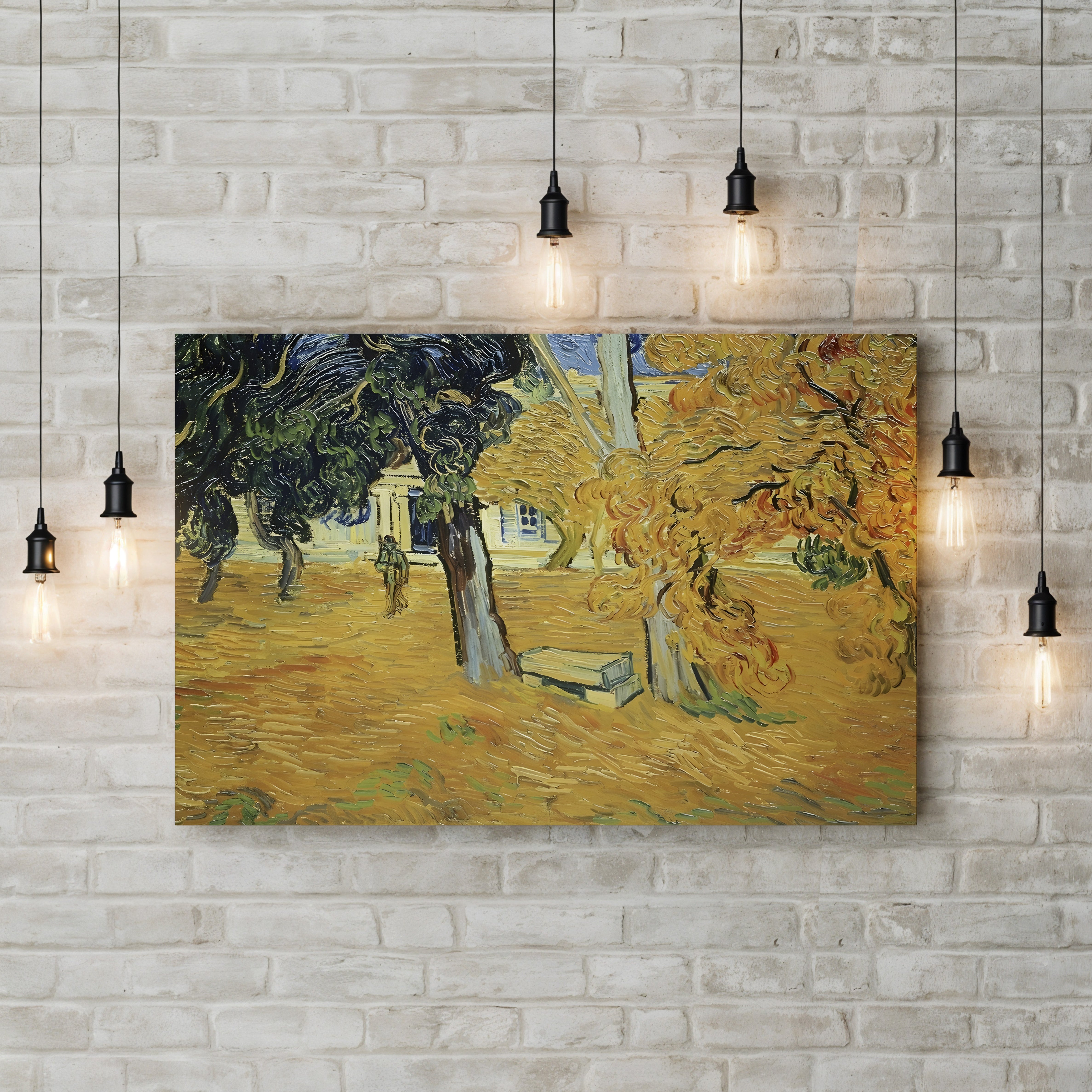 The Park at St. Paul's Hospital, St-Rémy, 1889 – Vincent van Gogh Wall Art | Post-Impressionist Garden Canvas Print