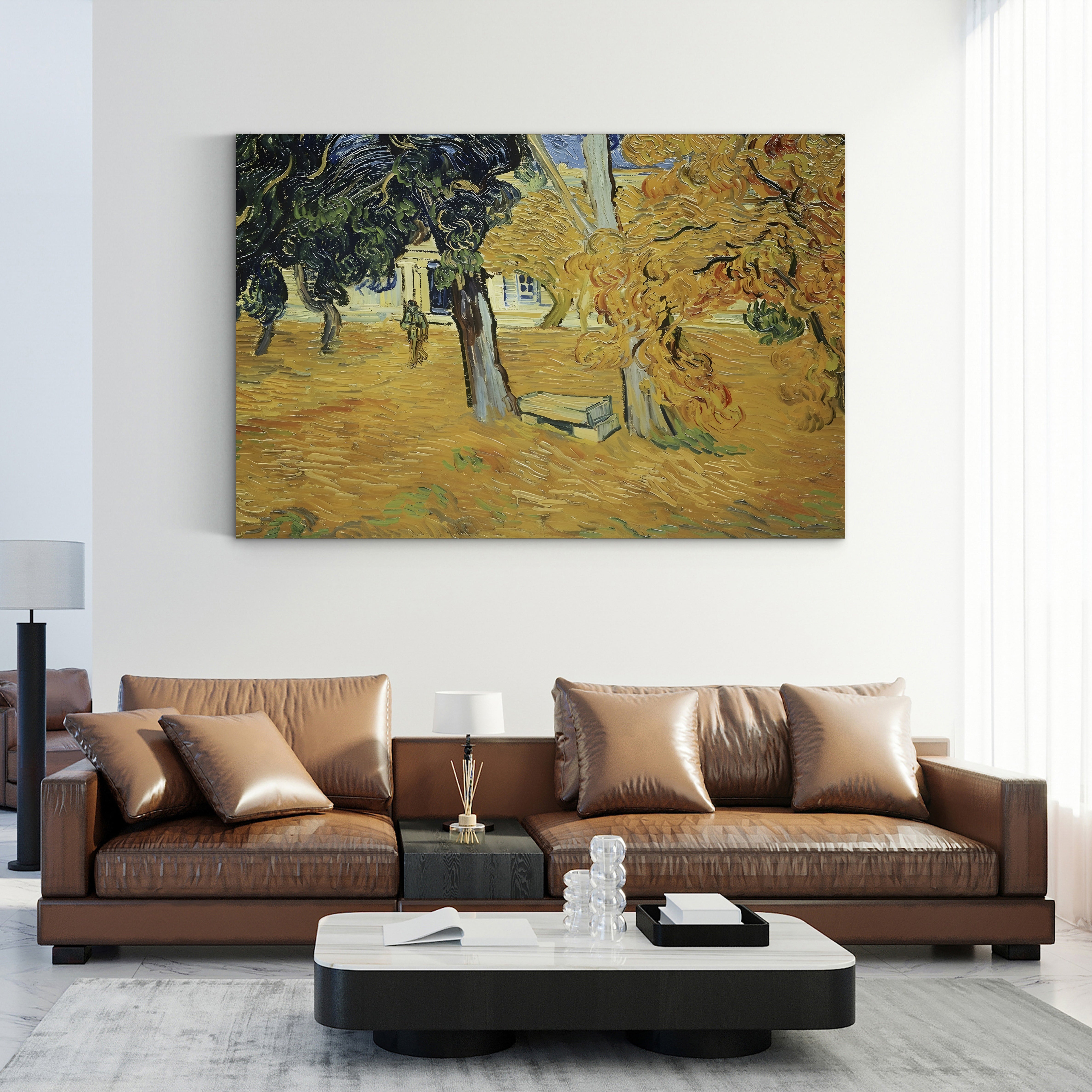 The Park at St. Paul's Hospital, St-Rémy, 1889 – Vincent van Gogh Wall Art | Post-Impressionist Garden Canvas Print