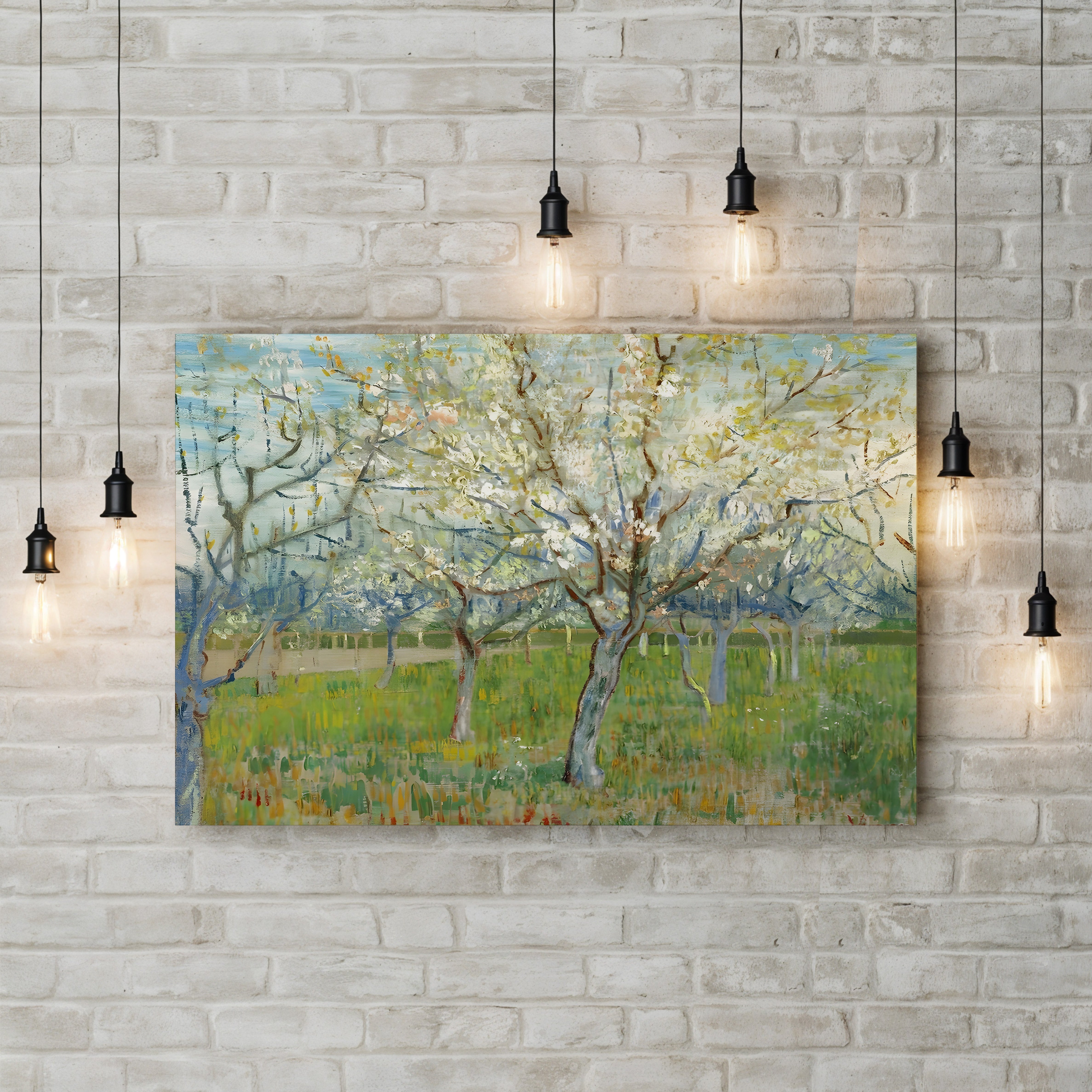 The Pink Orchard – Vincent van Gogh Wall Art | Post-Impressionist Spring Blossom Canvas Print