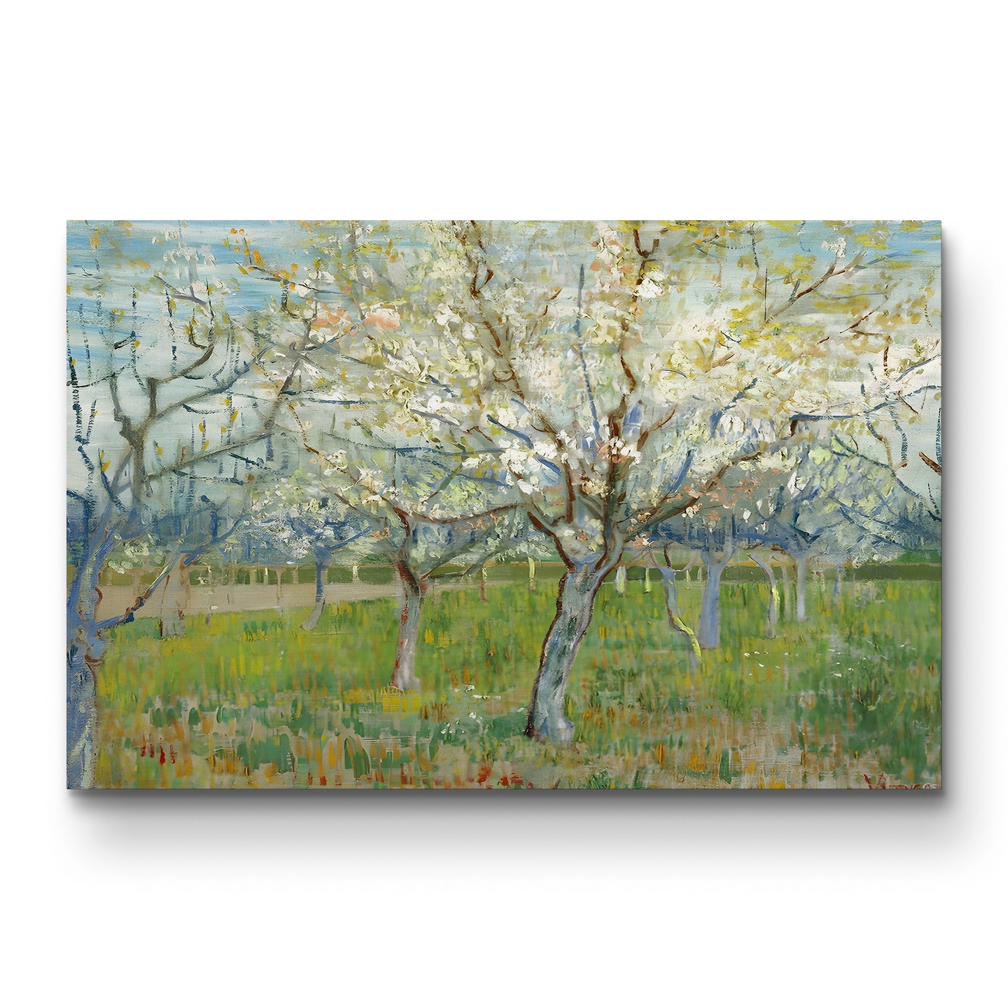 The Pink Orchard – Vincent van Gogh Wall Art | Post-Impressionist Spring Blossom Canvas Print