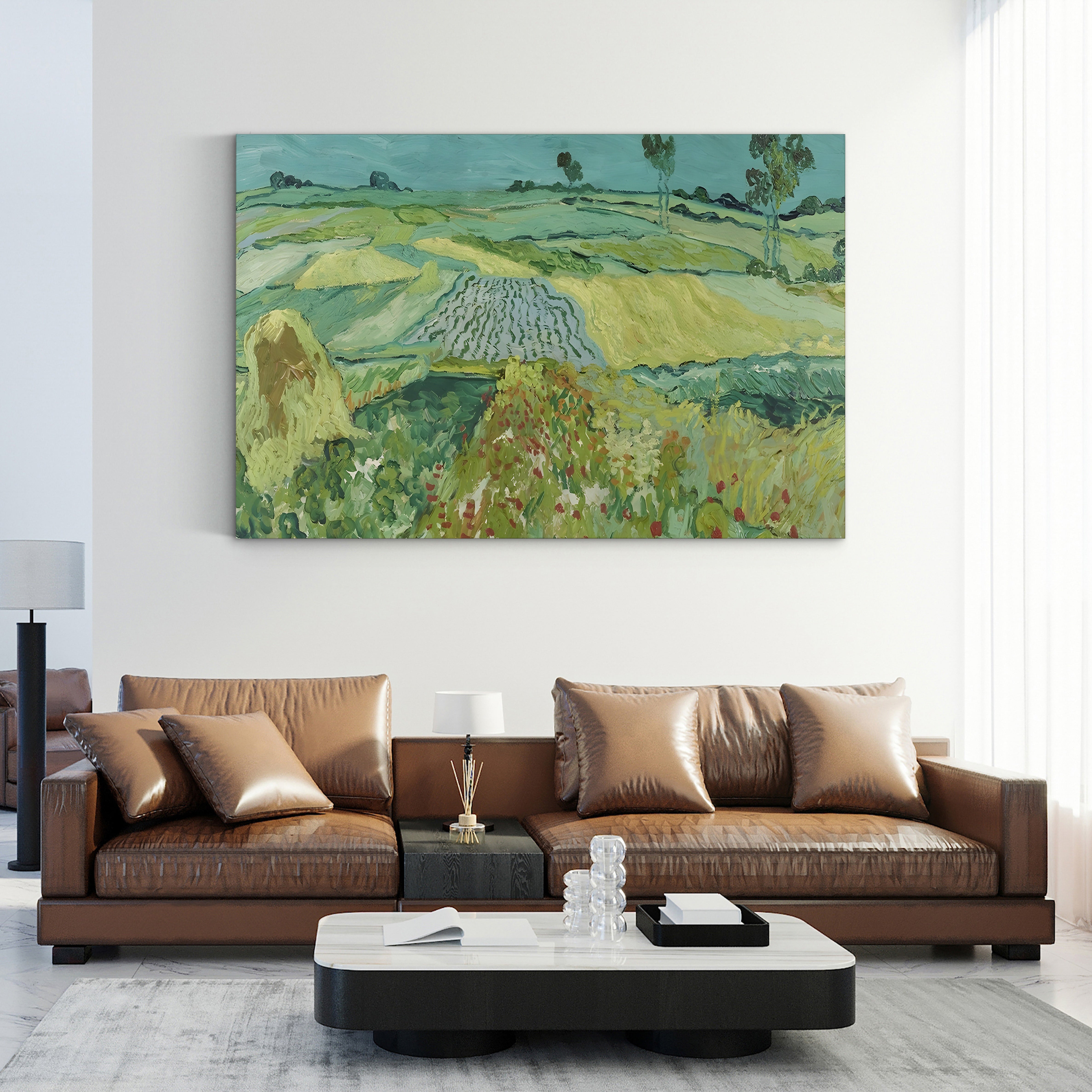The Plain near Auvers, 1890 – Vincent van Gogh Wall Art | Post-Impressionist Landscape Canvas Print