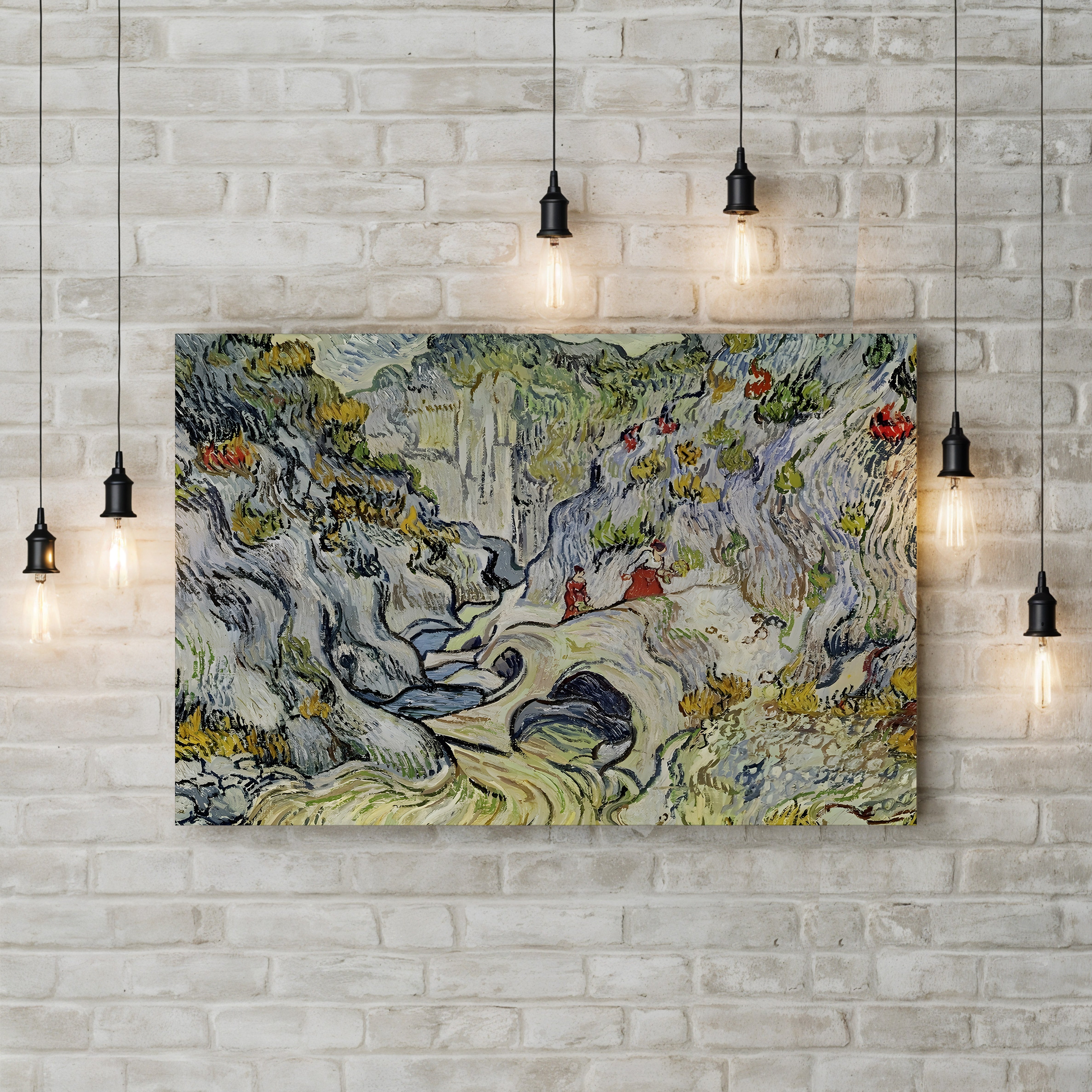 The Ravine of the Peyroulets, 1889 – Vincent van Gogh Wall Art | Post-Impressionist Landscape Canvas Print