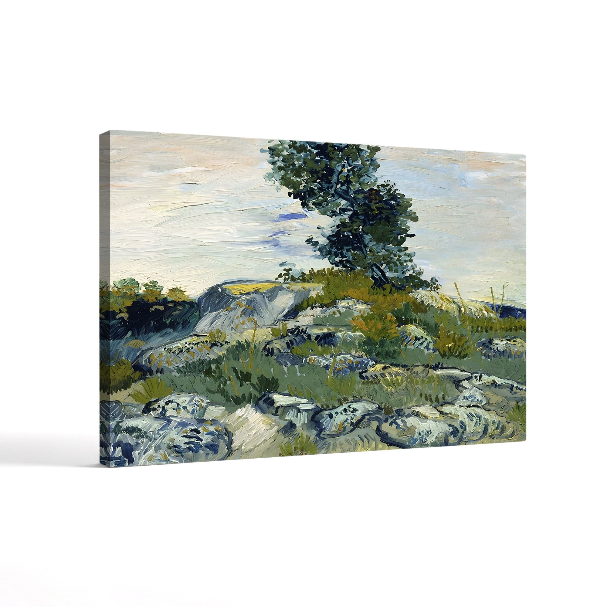The Rocks, 1888 – Vincent van Gogh Wall Art | Post-Impressionist Arles Landscape Canvas Print