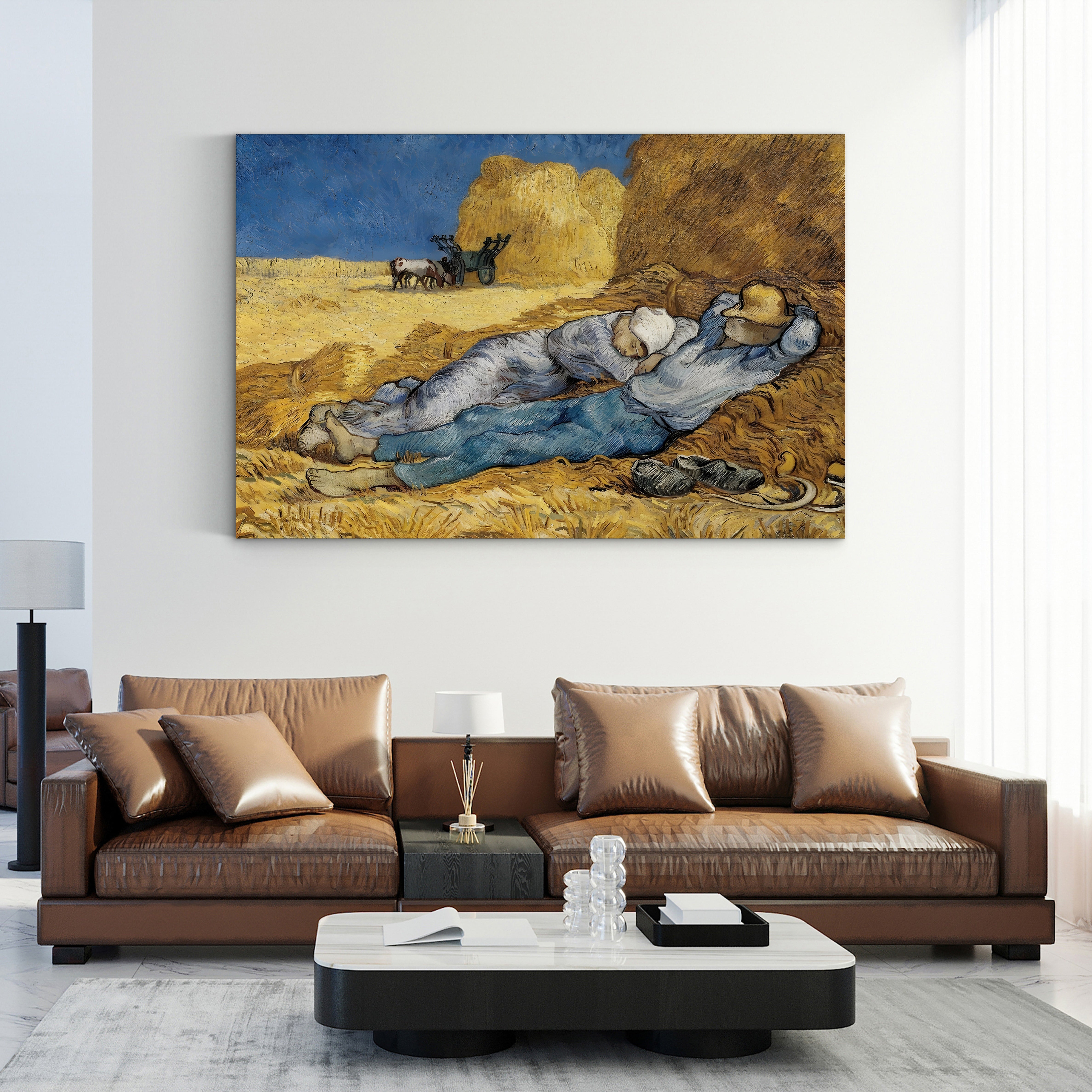 The Siesta (After Millet), 1890 – Vincent van Gogh Wall Art | Post-Impressionist Figure Canvas Print