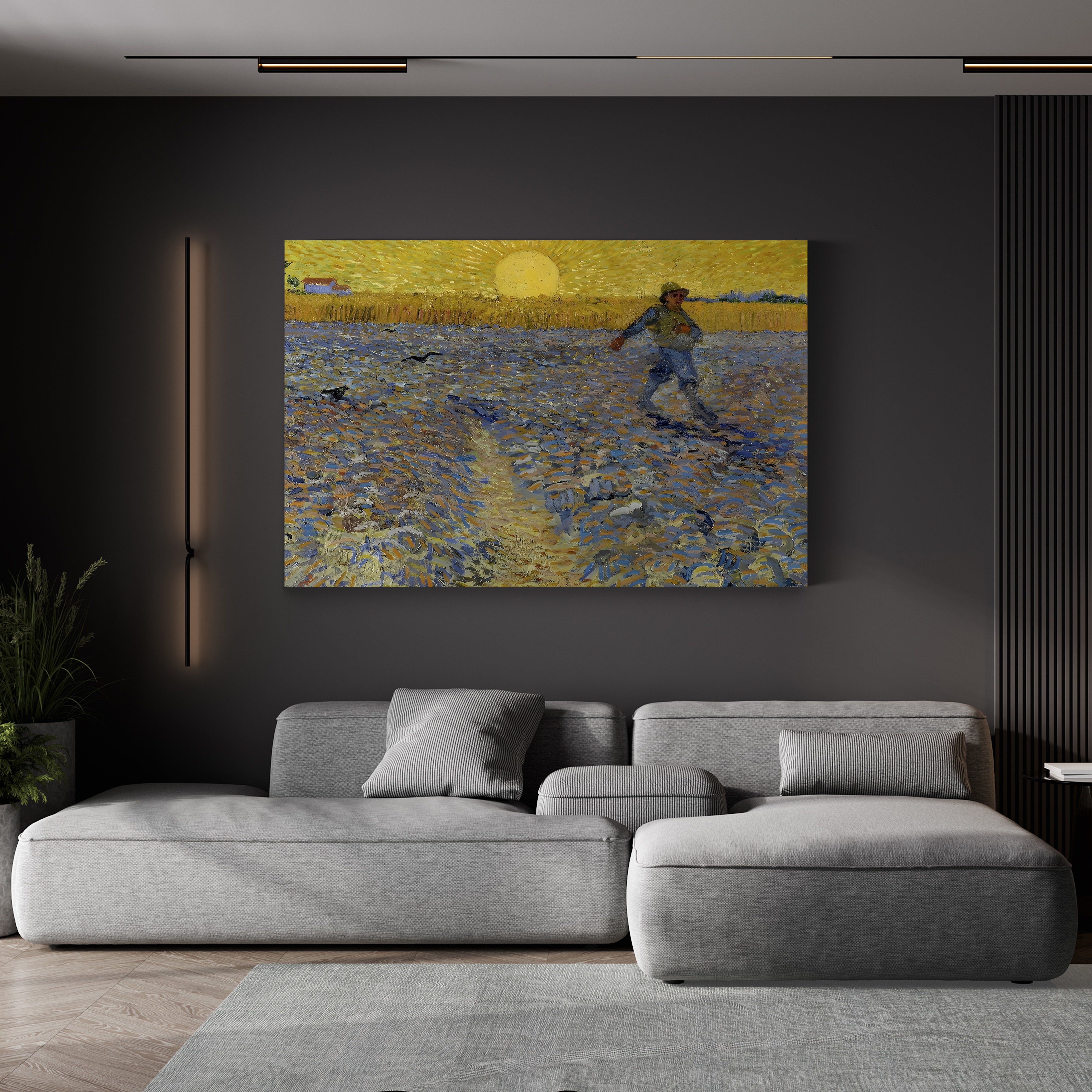 The Sower, 1888 – Vincent van Gogh Wall Art | Post-Impressionist Farm Scene Canvas Print