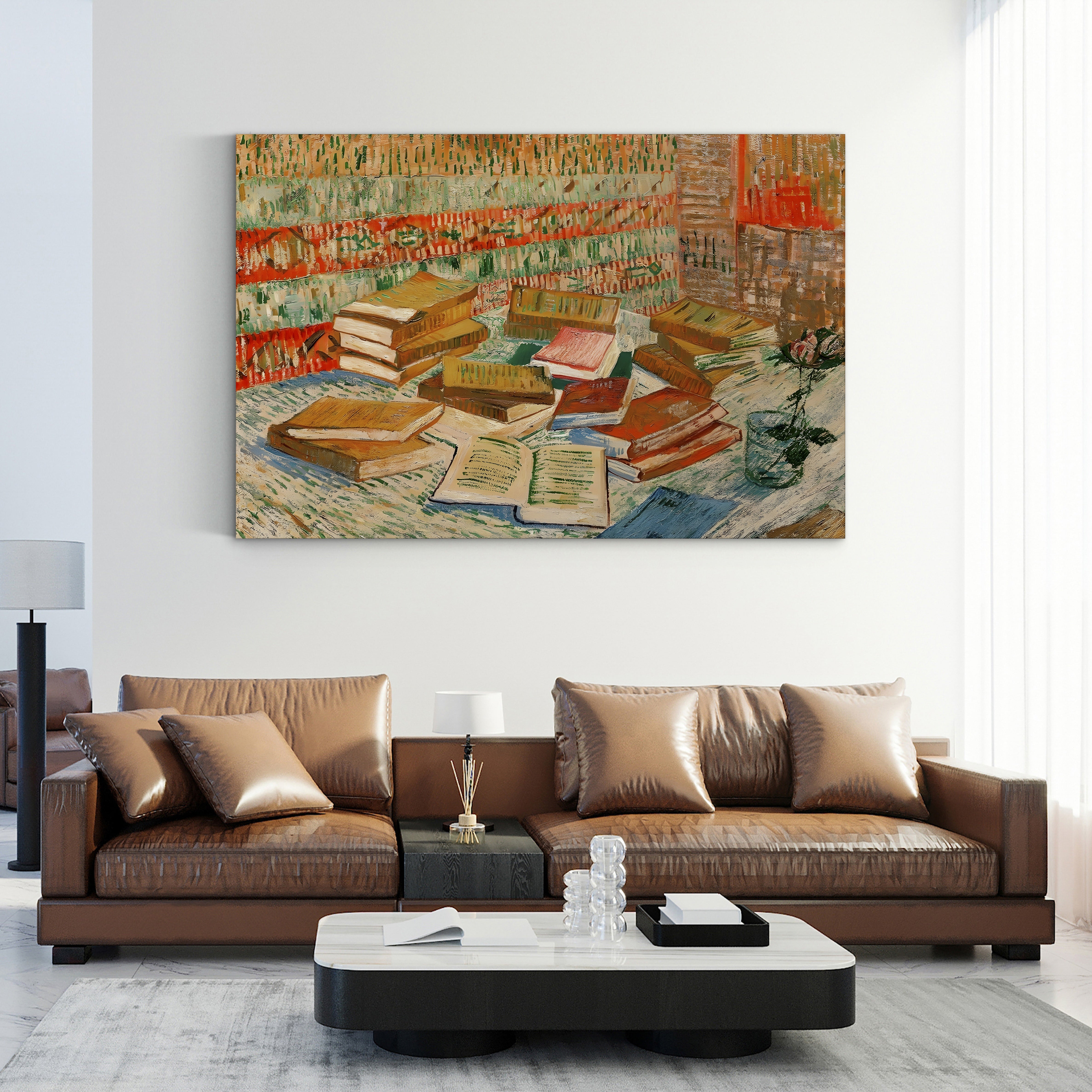 The Yellow Books (Parisian Novels), 1887 – Vincent van Gogh Wall Art | Post-Impressionist Still Life Canvas Print