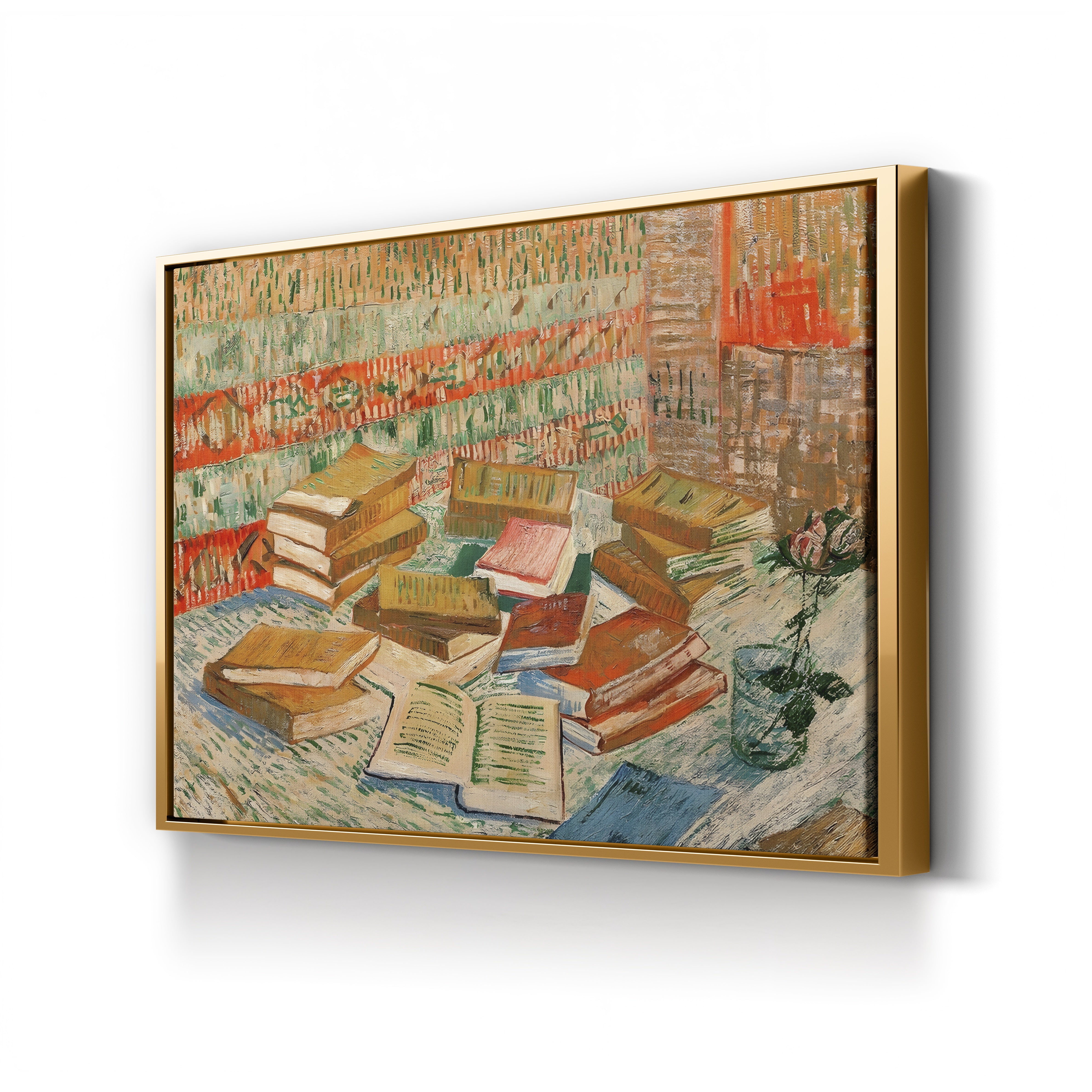 The Yellow Books (Parisian Novels), 1887 – Vincent van Gogh Wall Art | Post-Impressionist Still Life Canvas Print